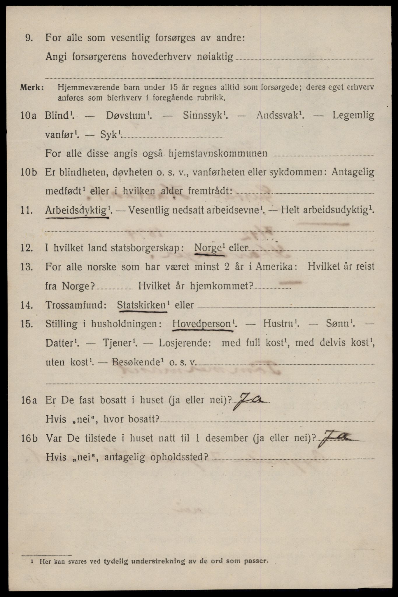 SAST, Folketelling 1920 for 1102 Sandnes ladested, 1920, s. 4209