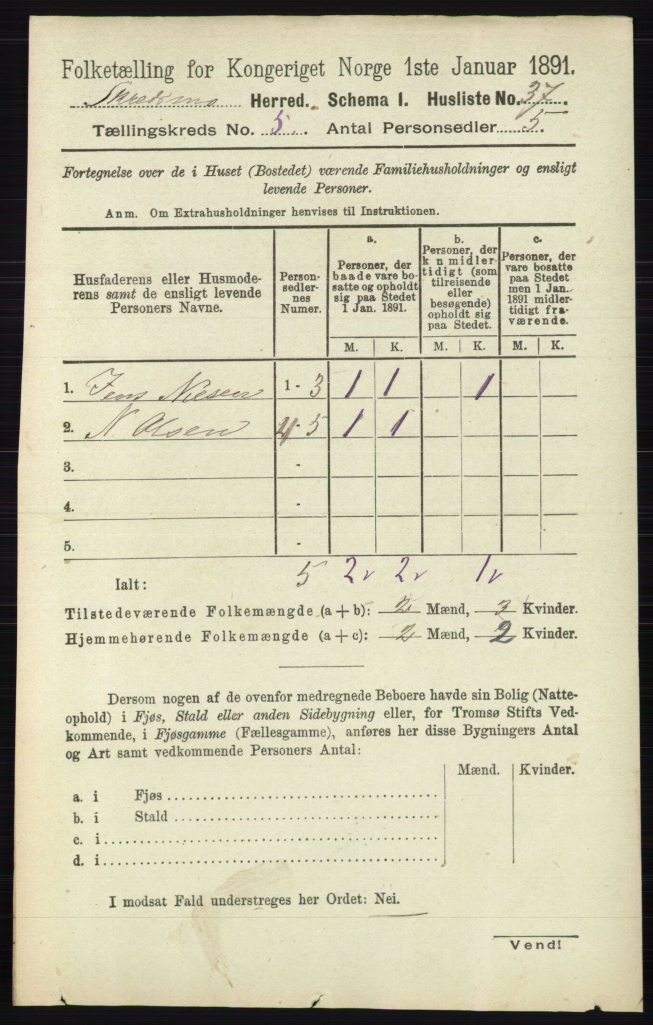 RA, Folketelling 1891 for 0231 Skedsmo herred, 1891, s. 2282