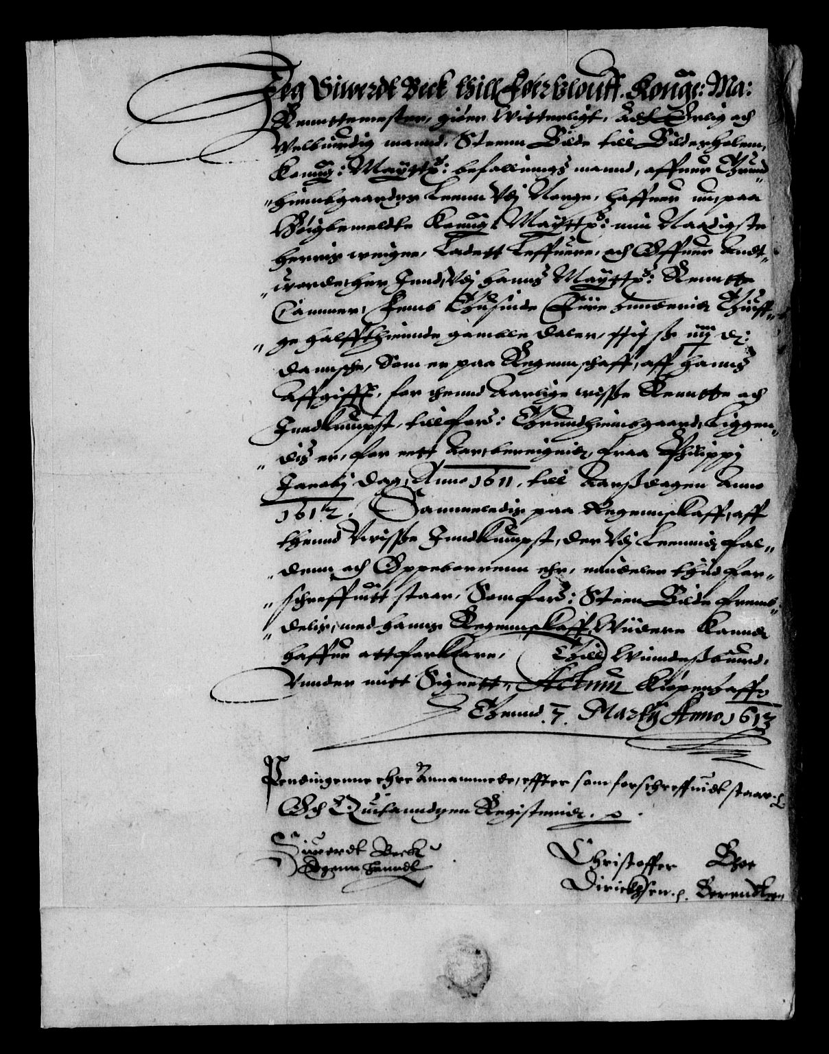 Rentekammeret inntil 1814, Reviderte regnskaper, Lensregnskaper, AV/RA-EA-5023/R/Rb/Rbw/L0007: Trondheim len, 1610-1612