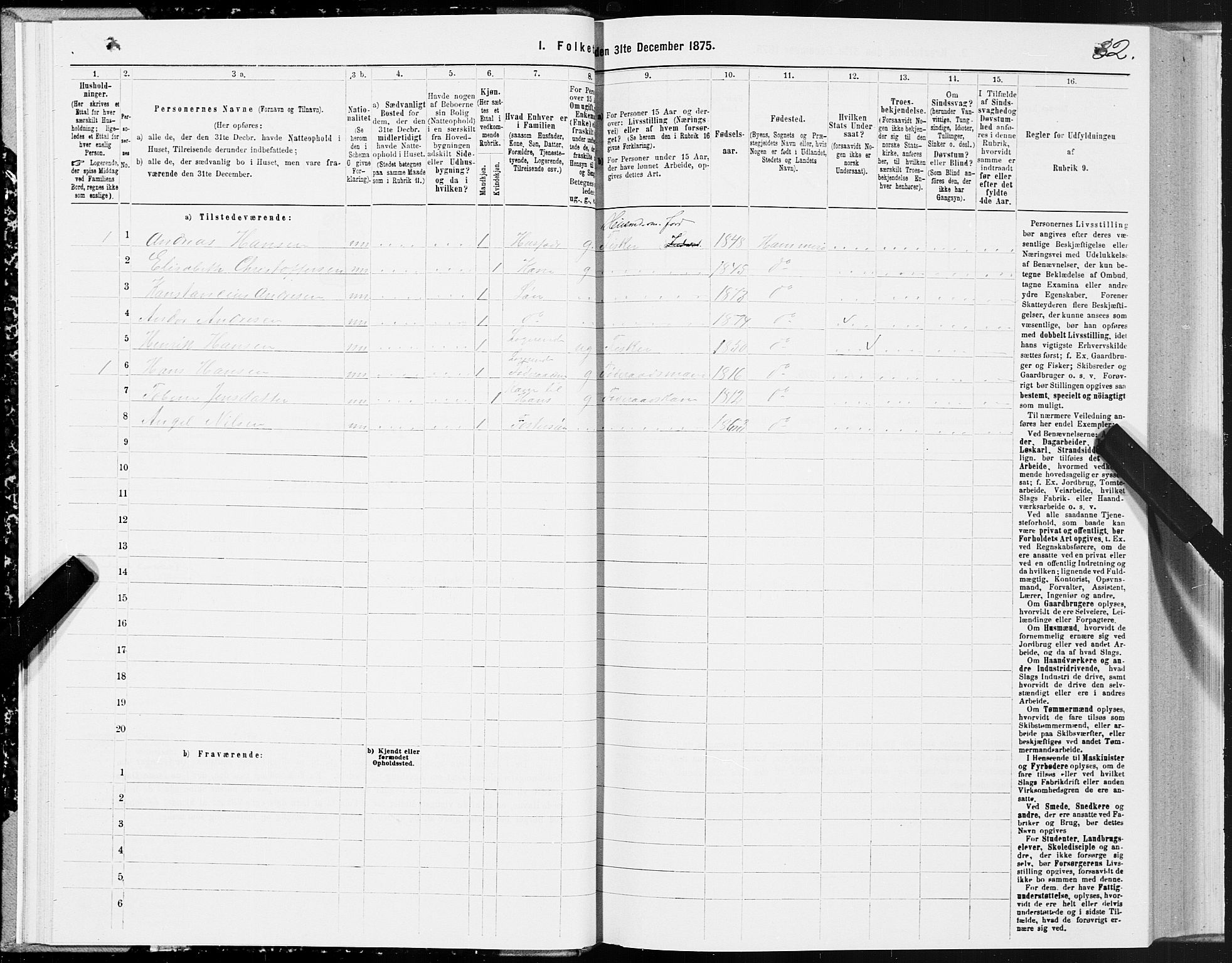 SAT, Folketelling 1875 for 1849P Hamarøy prestegjeld, 1875, s. 2032