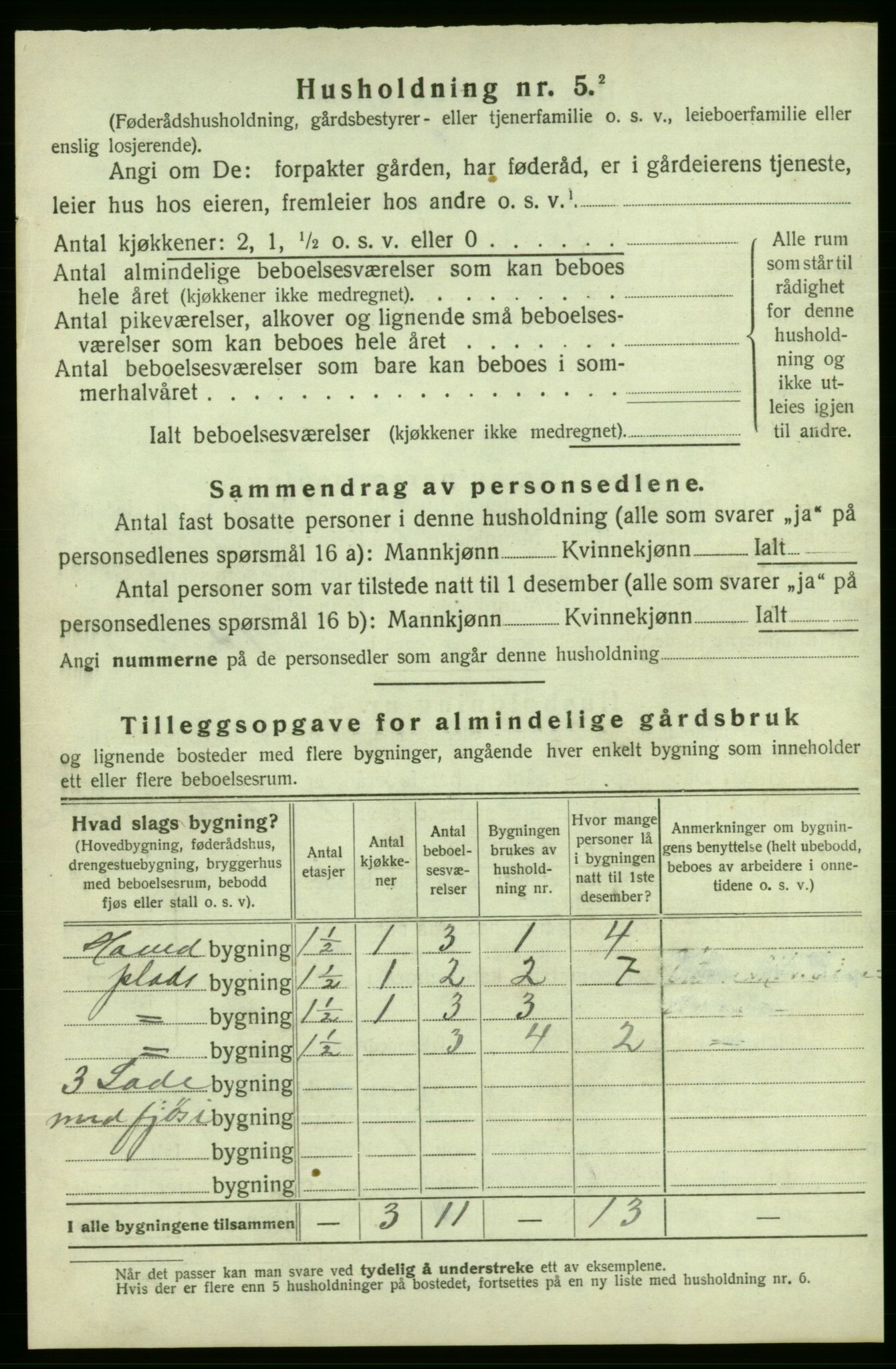 SAB, Folketelling 1920 for 1212 Skånevik herred, 1920, s. 1169