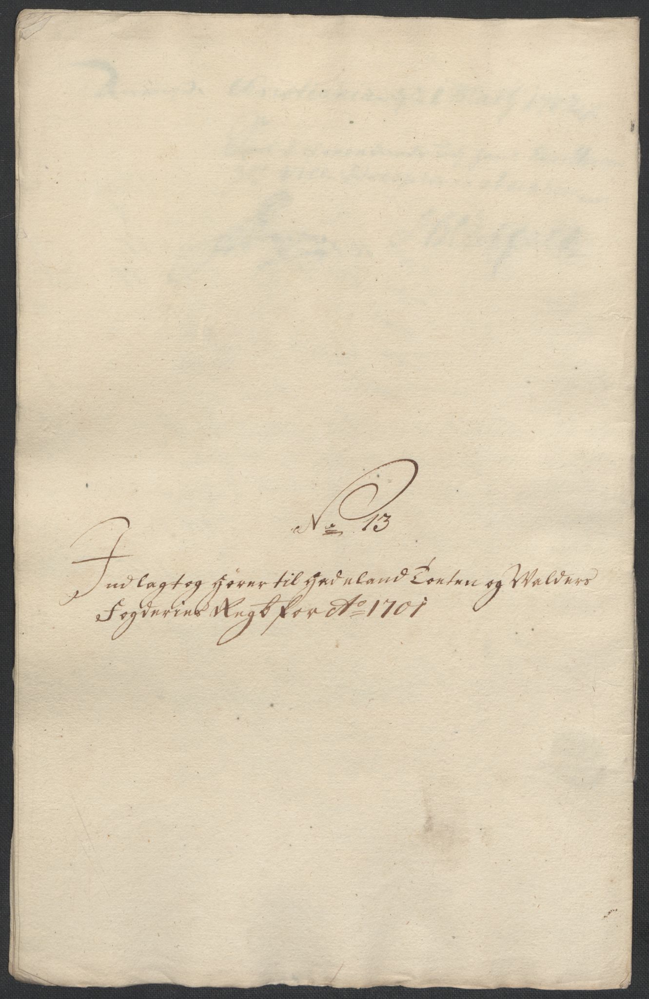 Rentekammeret inntil 1814, Reviderte regnskaper, Fogderegnskap, RA/EA-4092/R18/L1299: Fogderegnskap Hadeland, Toten og Valdres, 1701, s. 439