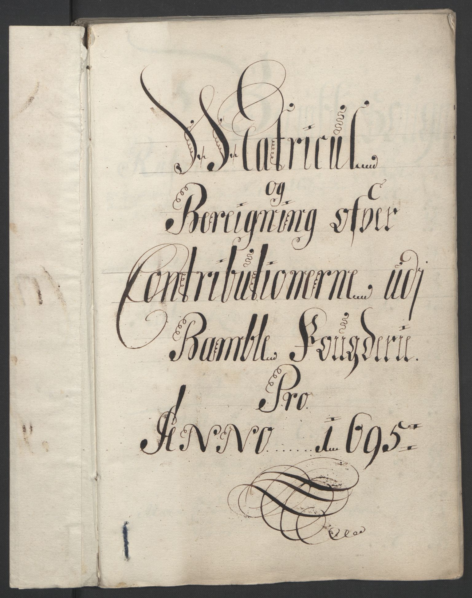 Rentekammeret inntil 1814, Reviderte regnskaper, Fogderegnskap, AV/RA-EA-4092/R36/L2093: Fogderegnskap Øvre og Nedre Telemark og Bamble, 1695, s. 353