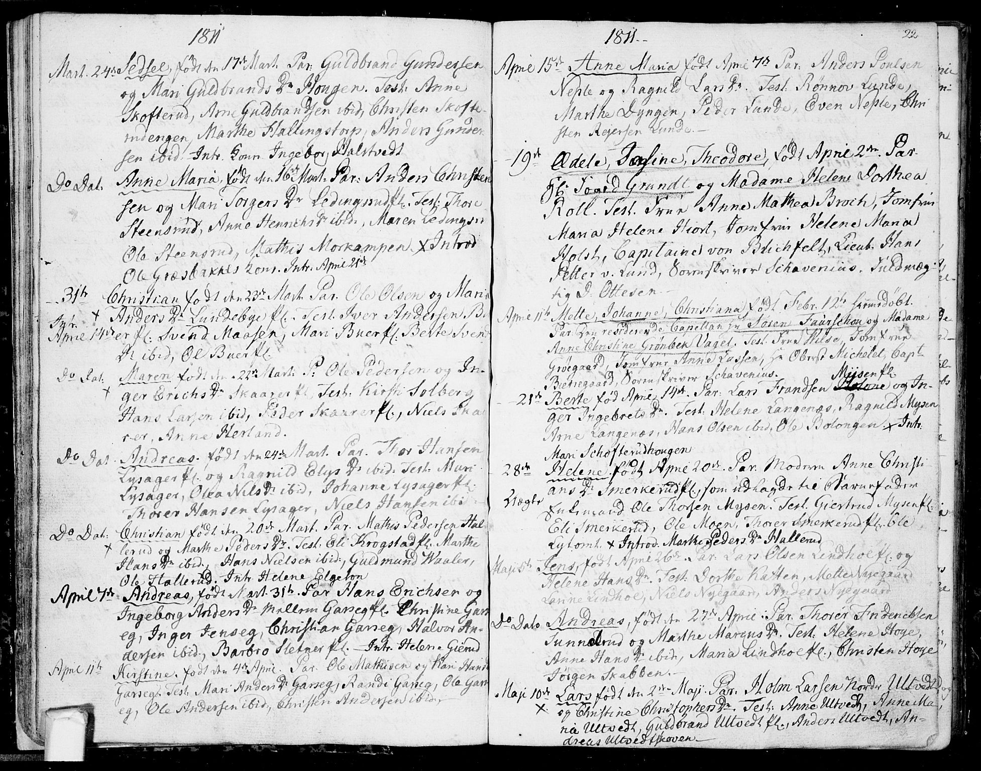 Eidsberg prestekontor Kirkebøker, AV/SAO-A-10905/F/Fa/L0006: Ministerialbok nr. I 6, 1807-1814, s. 22