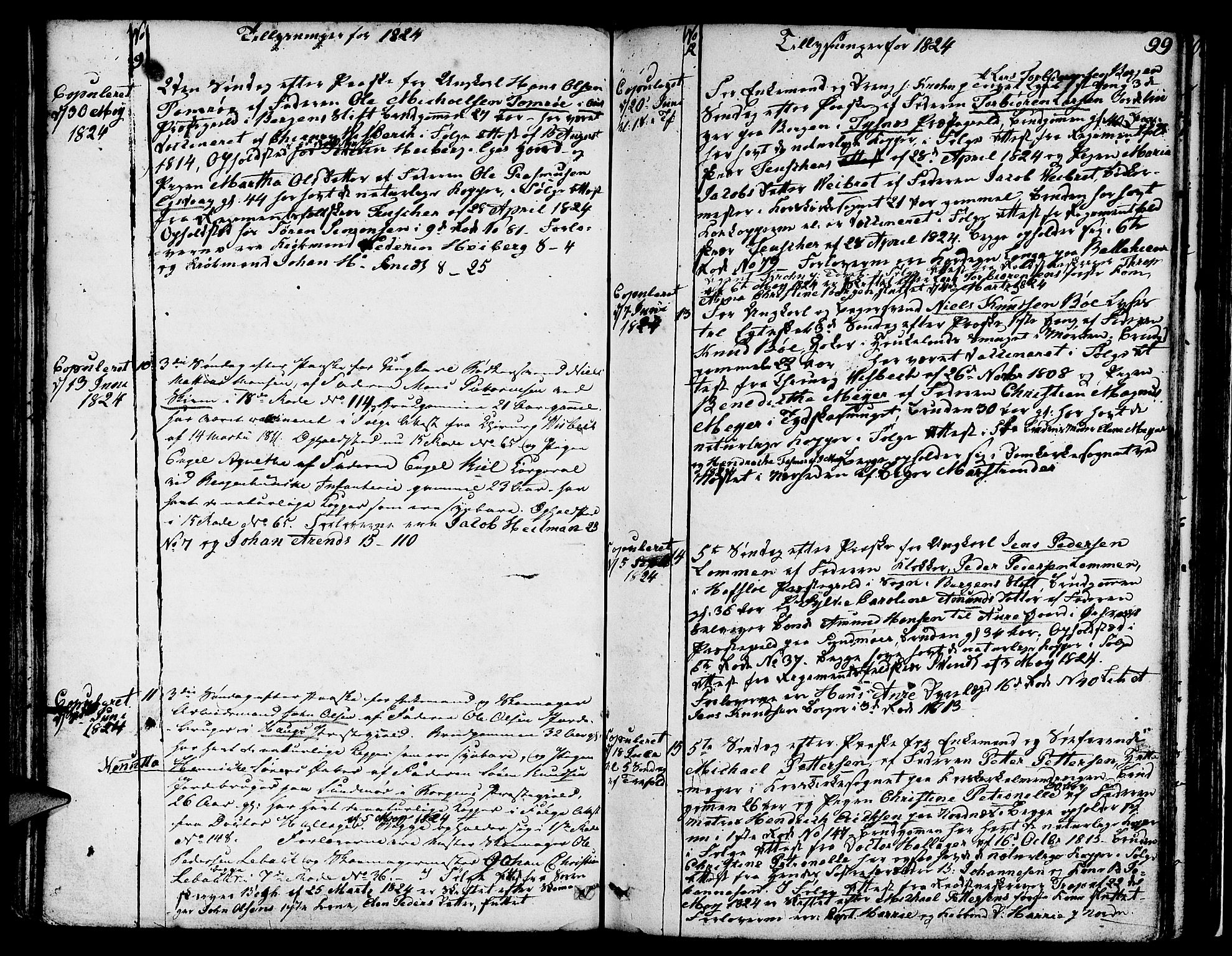 Nykirken Sokneprestembete, SAB/A-77101/H/Hab: Klokkerbok nr. A 2, 1782-1847, s. 99
