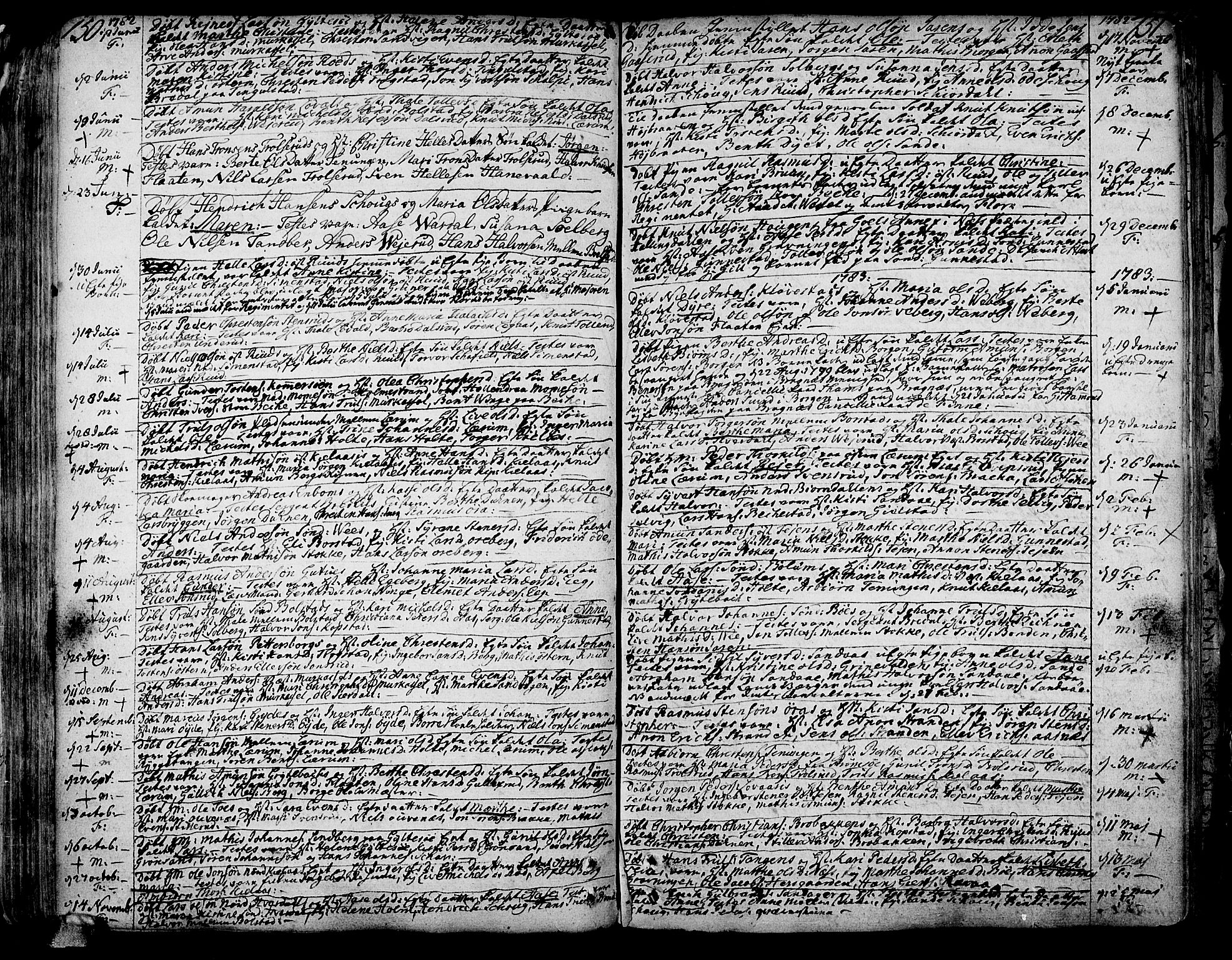 Sande Kirkebøker, SAKO/A-53/F/Fa/L0001: Ministerialbok nr. 1, 1753-1803, s. 150-151