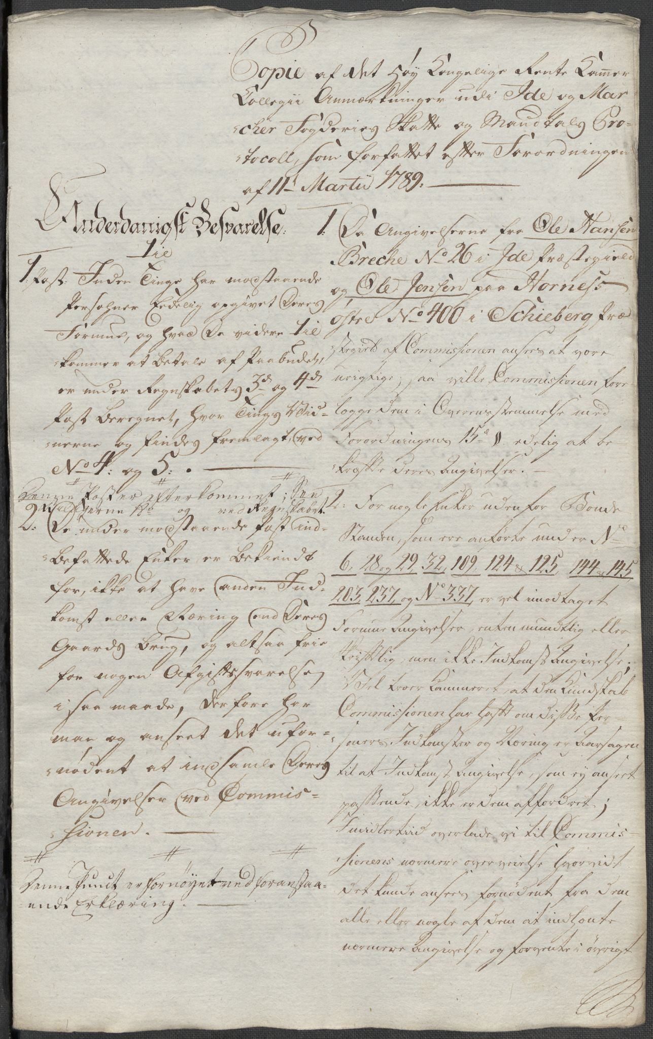 Rentekammeret inntil 1814, Reviderte regnskaper, Mindre regnskaper, RA/EA-4068/Rf/Rfe/L0015: Holmestrand, Idd og Marker fogderi, 1789, s. 209