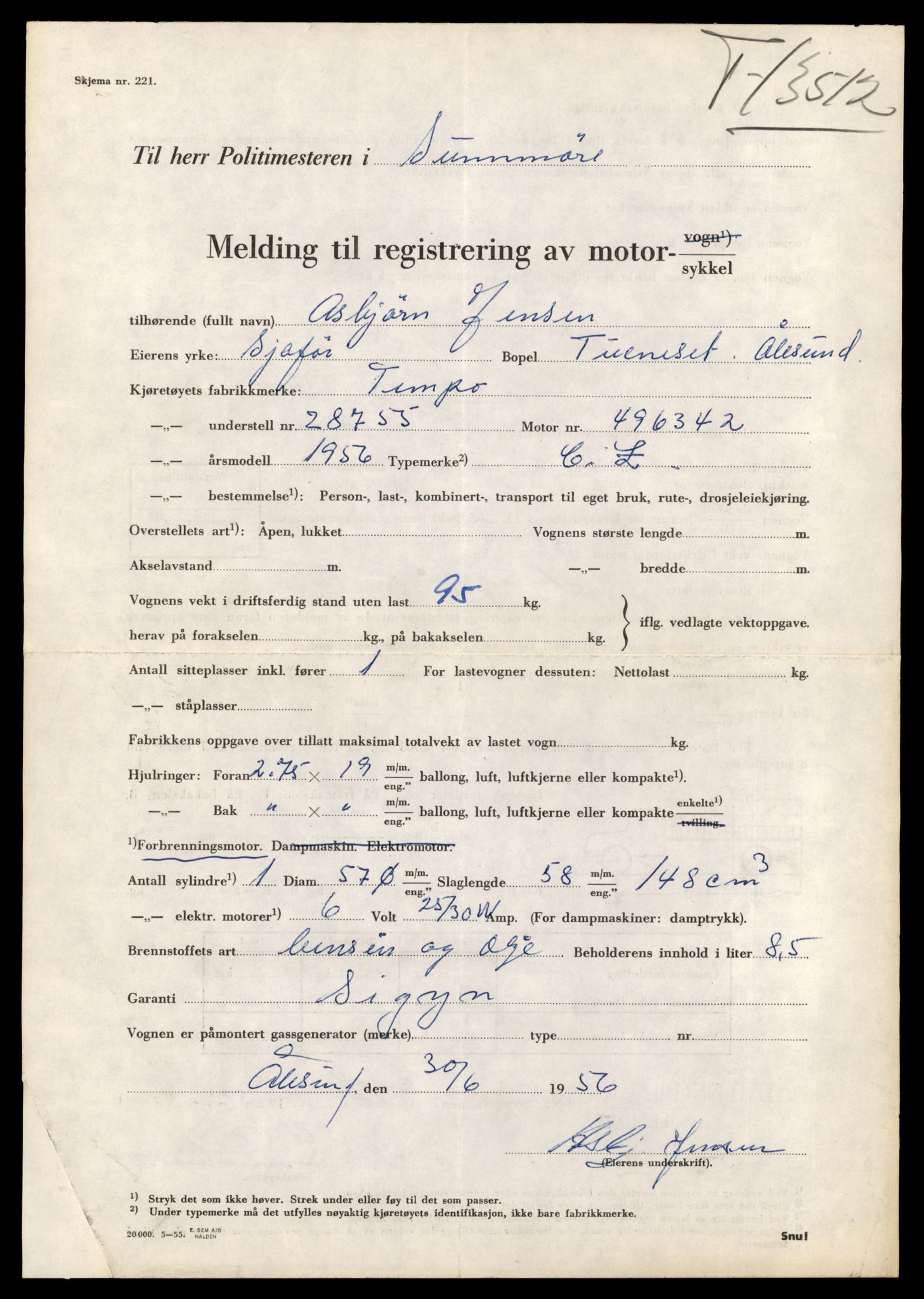 Møre og Romsdal vegkontor - Ålesund trafikkstasjon, AV/SAT-A-4099/F/Fe/L0039: Registreringskort for kjøretøy T 13361 - T 13530, 1927-1998, s. 2688