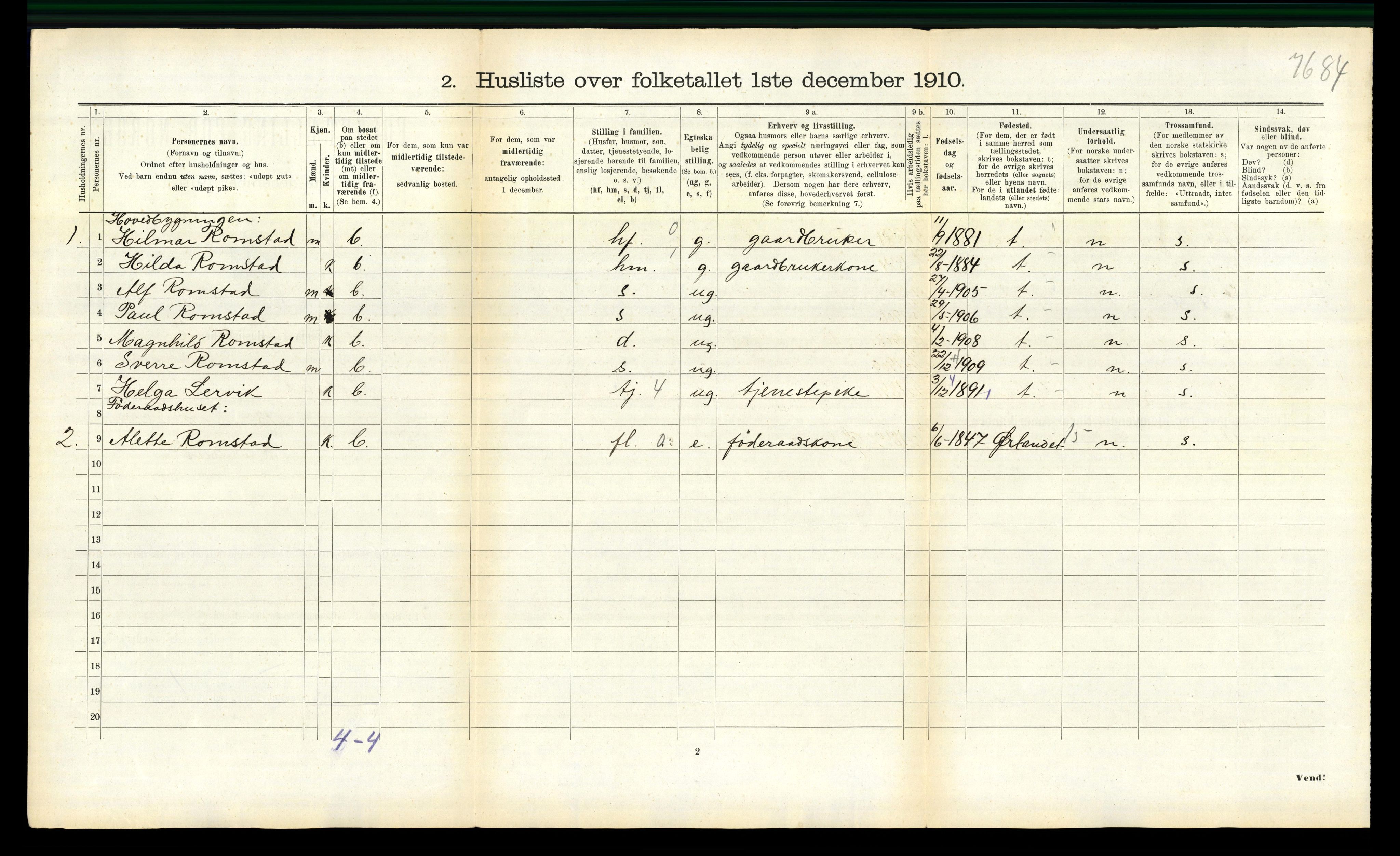 RA, Folketelling 1910 for 1748 Fosnes herred, 1910, s. 512