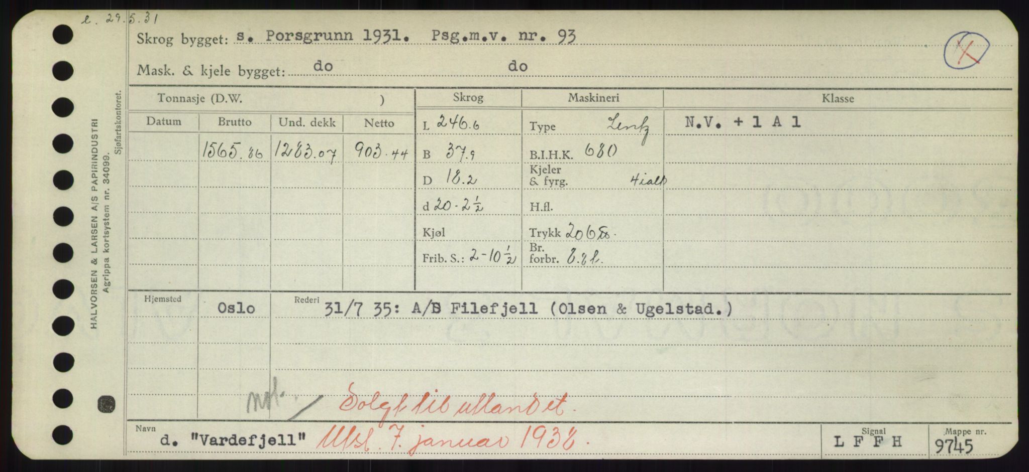 Sjøfartsdirektoratet med forløpere, Skipsmålingen, AV/RA-S-1627/H/Hd/L0040: Fartøy, U-Ve, s. 345