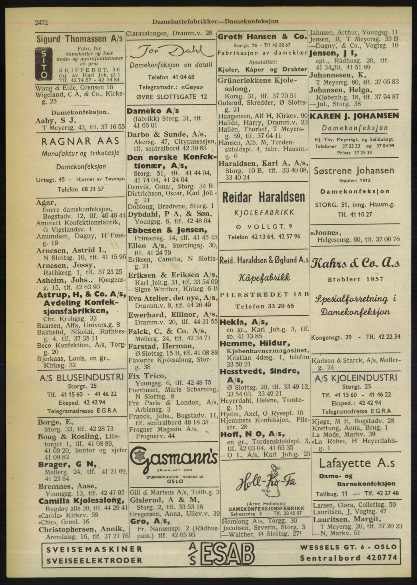 Kristiania/Oslo adressebok, PUBL/-, 1950, s. 2472