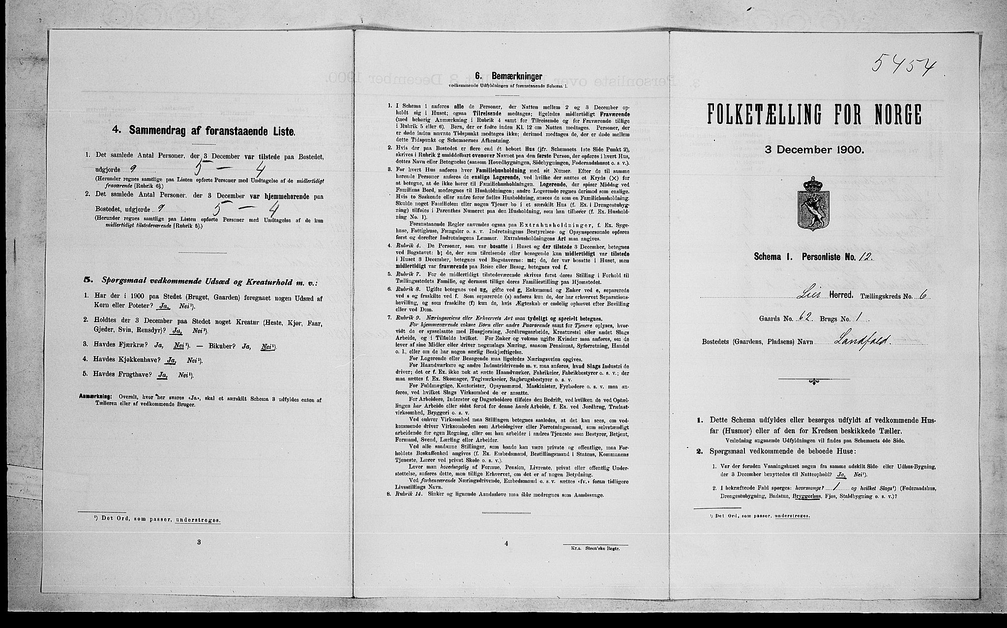 RA, Folketelling 1900 for 0626 Lier herred, 1900, s. 1082