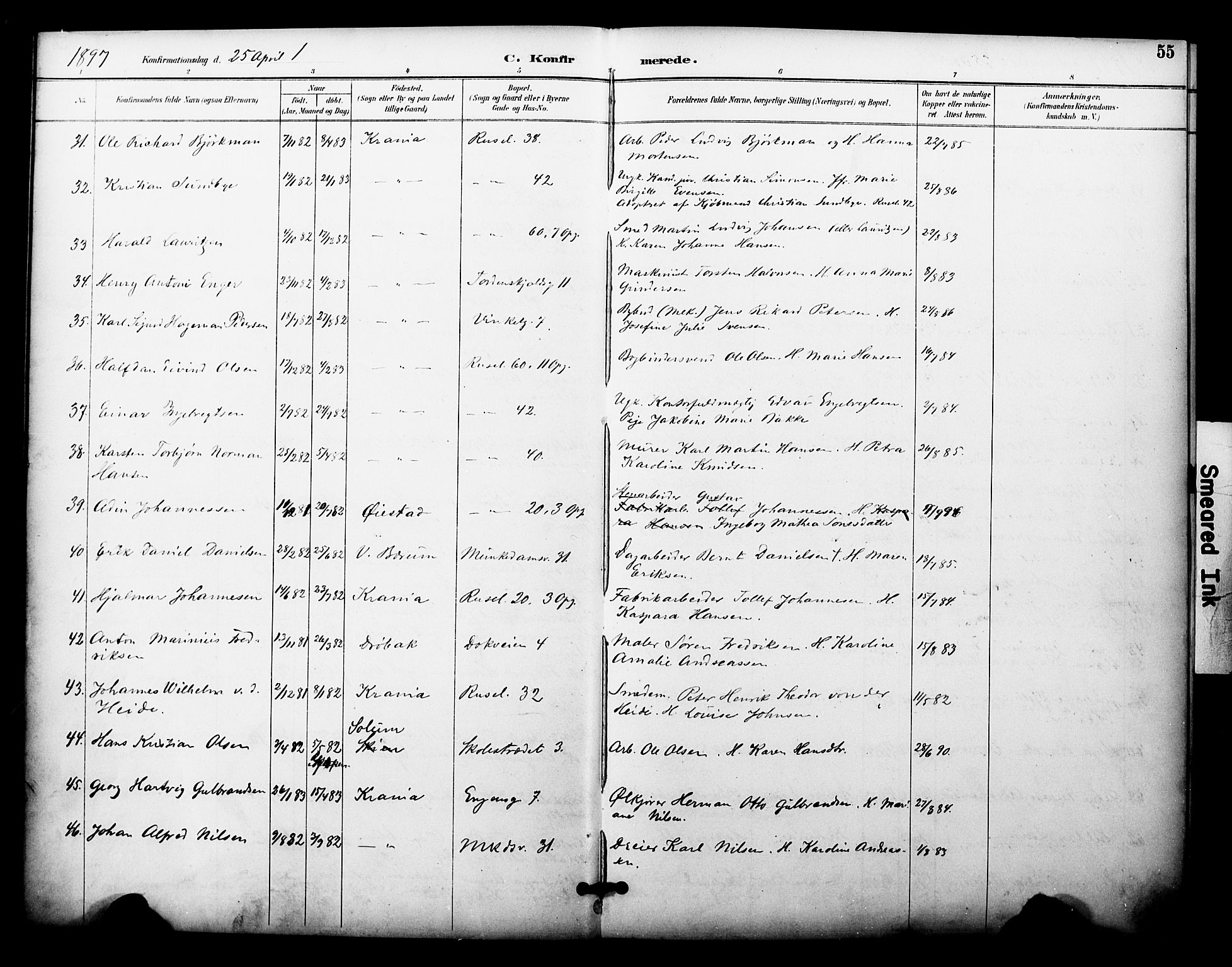 Johannes prestekontor Kirkebøker, AV/SAO-A-10852/F/Fa/L0005: Ministerialbok nr. 5, 1893-1907, s. 55
