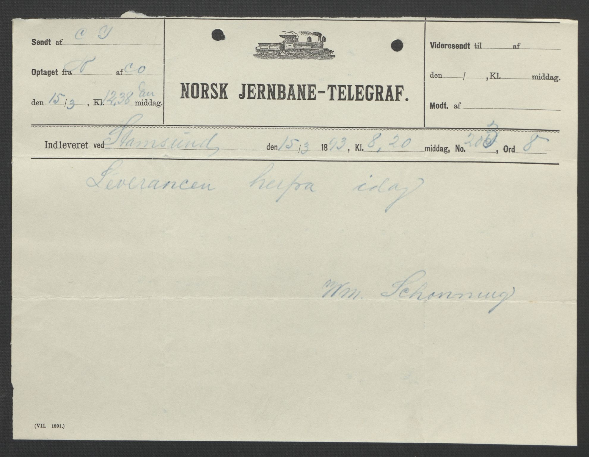 Arbeidskomitéen for Fridtjof Nansens polarekspedisjon, AV/RA-PA-0061/D/L0004: Innk. brev og telegrammer vedr. proviant og utrustning, 1892-1893, s. 552