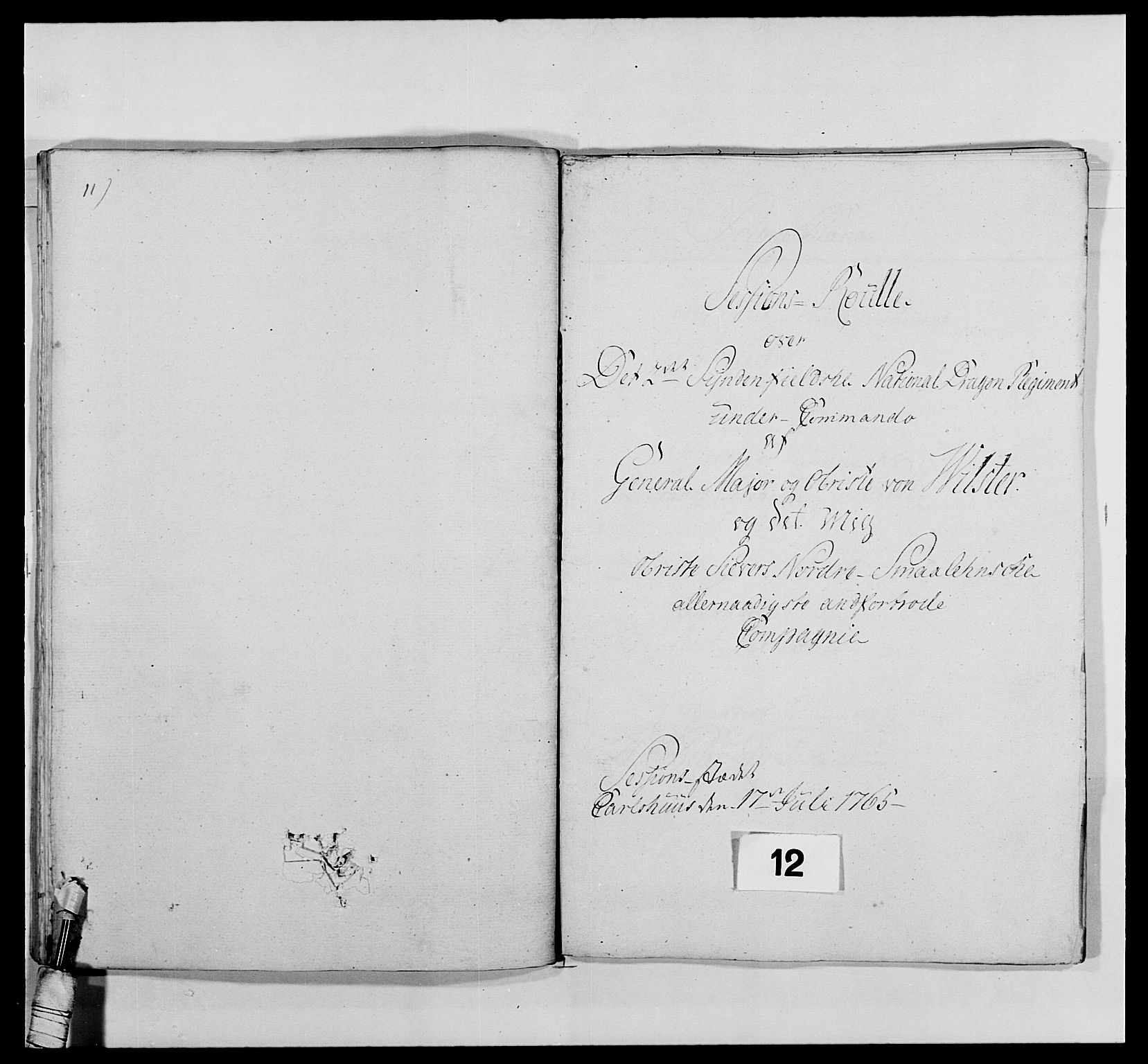 Kommanderende general (KG I) med Det norske krigsdirektorium, AV/RA-EA-5419/E/Ea/L0478: 2. Sønnafjelske dragonregiment, 1765-1767, s. 269