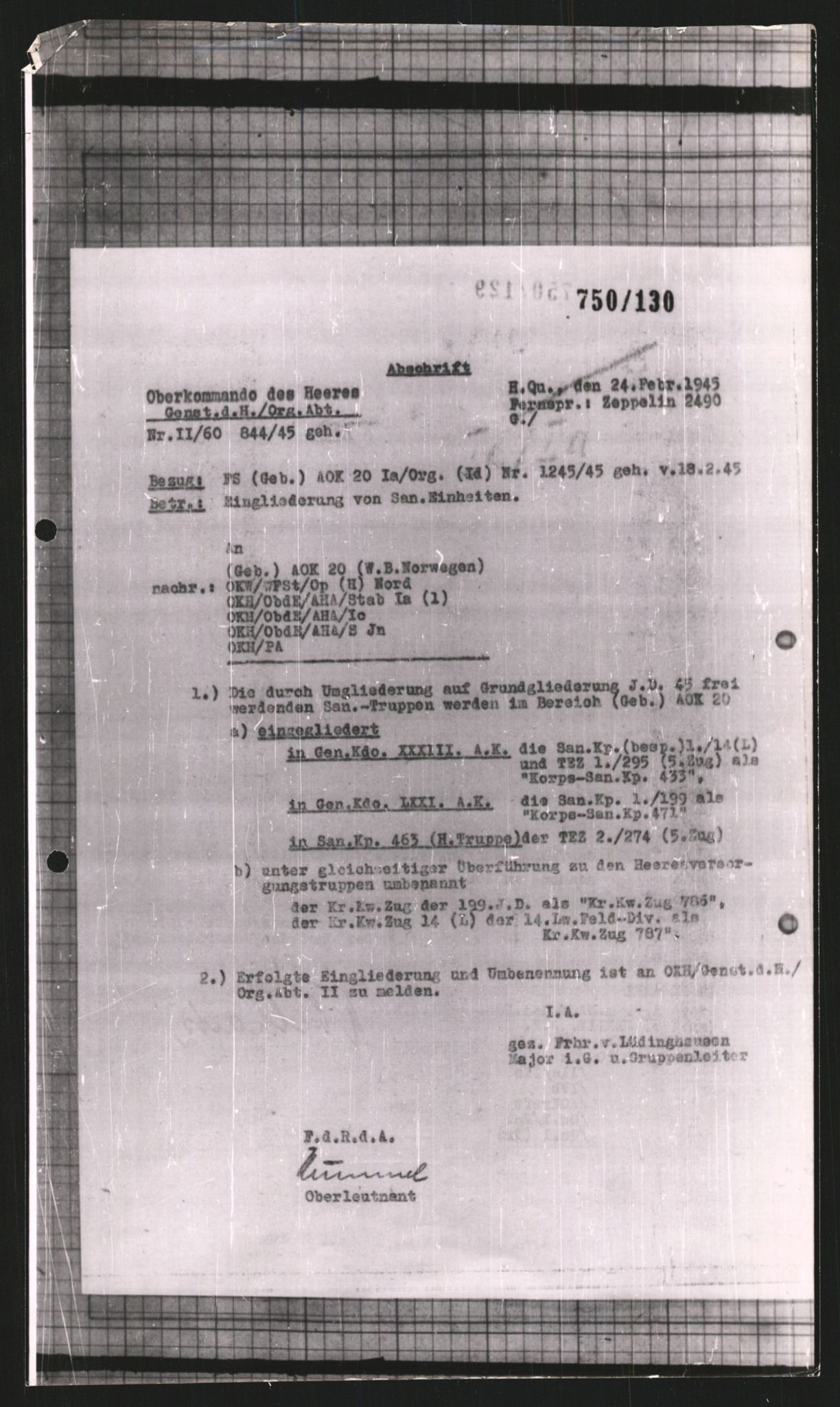 Forsvarets Overkommando. 2 kontor. Arkiv 11.4. Spredte tyske arkivsaker, AV/RA-RAFA-7031/D/Dar/Dara/L0008: Krigsdagbøker for 20. Gebirgs-Armee-Oberkommando (AOK 20), 1945, s. 393