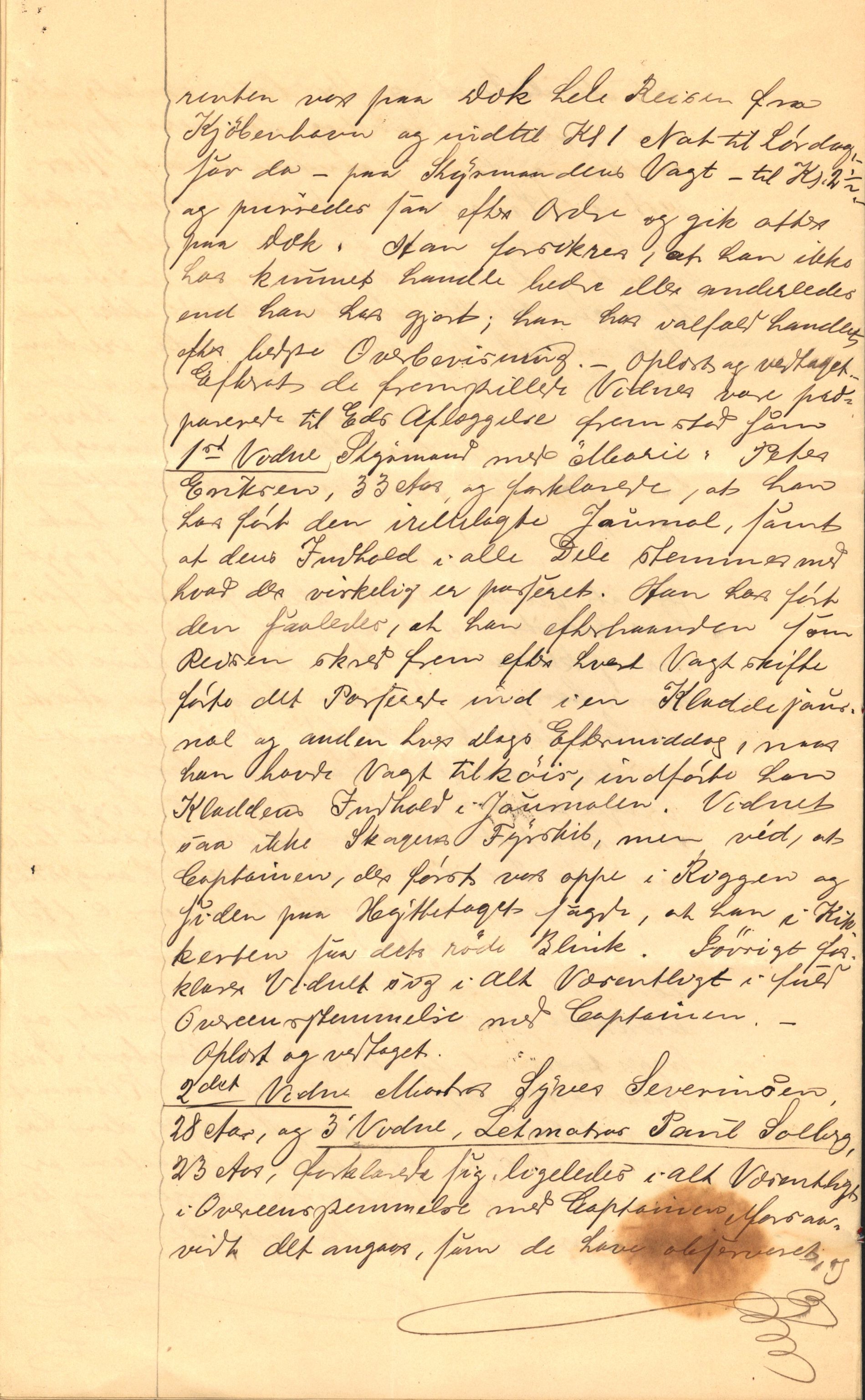 Pa 63 - Østlandske skibsassuranceforening, VEMU/A-1079/G/Ga/L0023/0012: Havaridokumenter / Columbus, Christiane Sophie, Marie, Jarlen, Kong Carl XV, 1889, s. 52