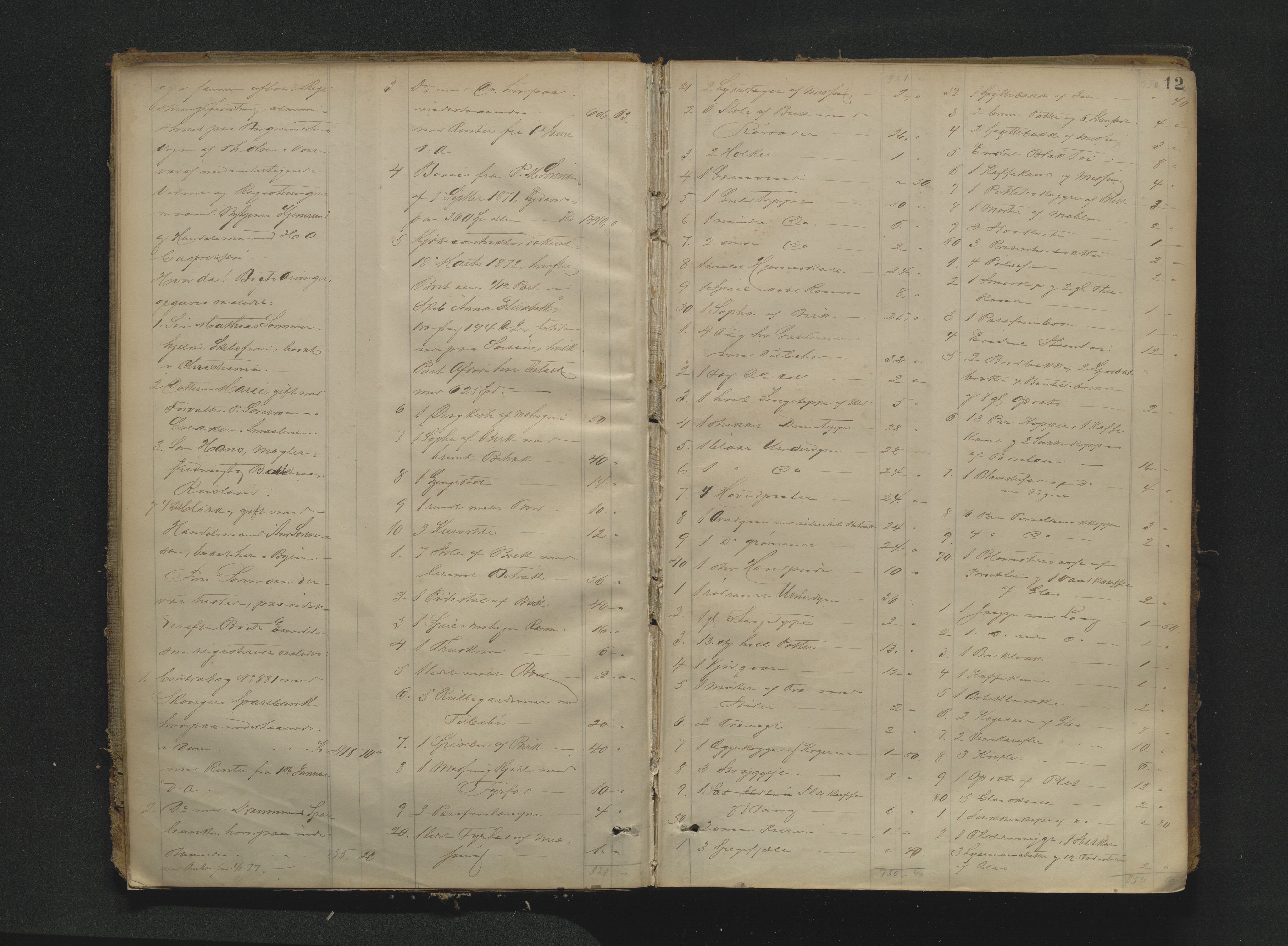 Drammen byfogd, AV/SAKO-A-222/H/Hb/Hbb/L0003: Registreringsprotokoll., 1877-1885, s. 12