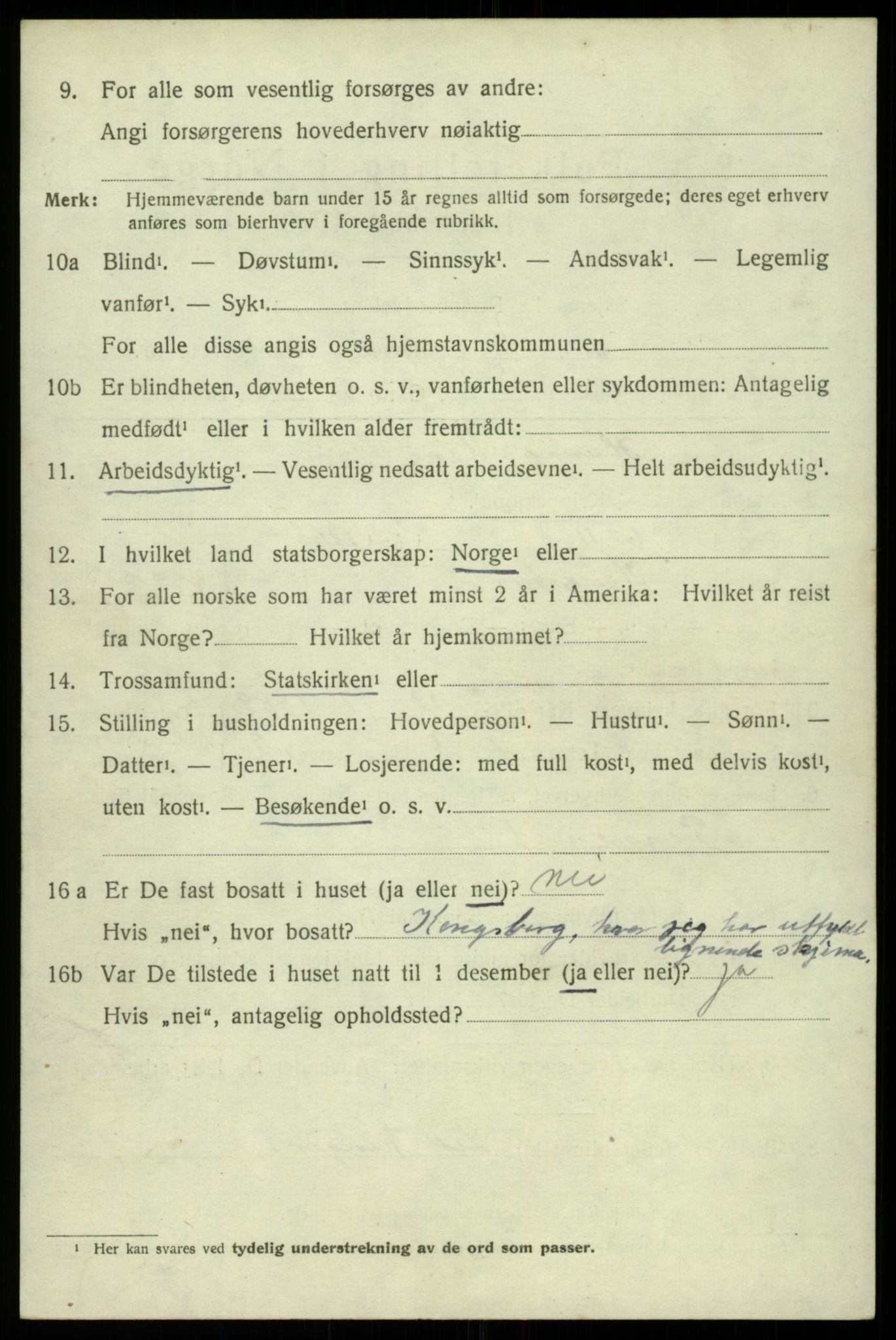 SAB, Folketelling 1920 for 1228 Odda herred, 1920, s. 3582