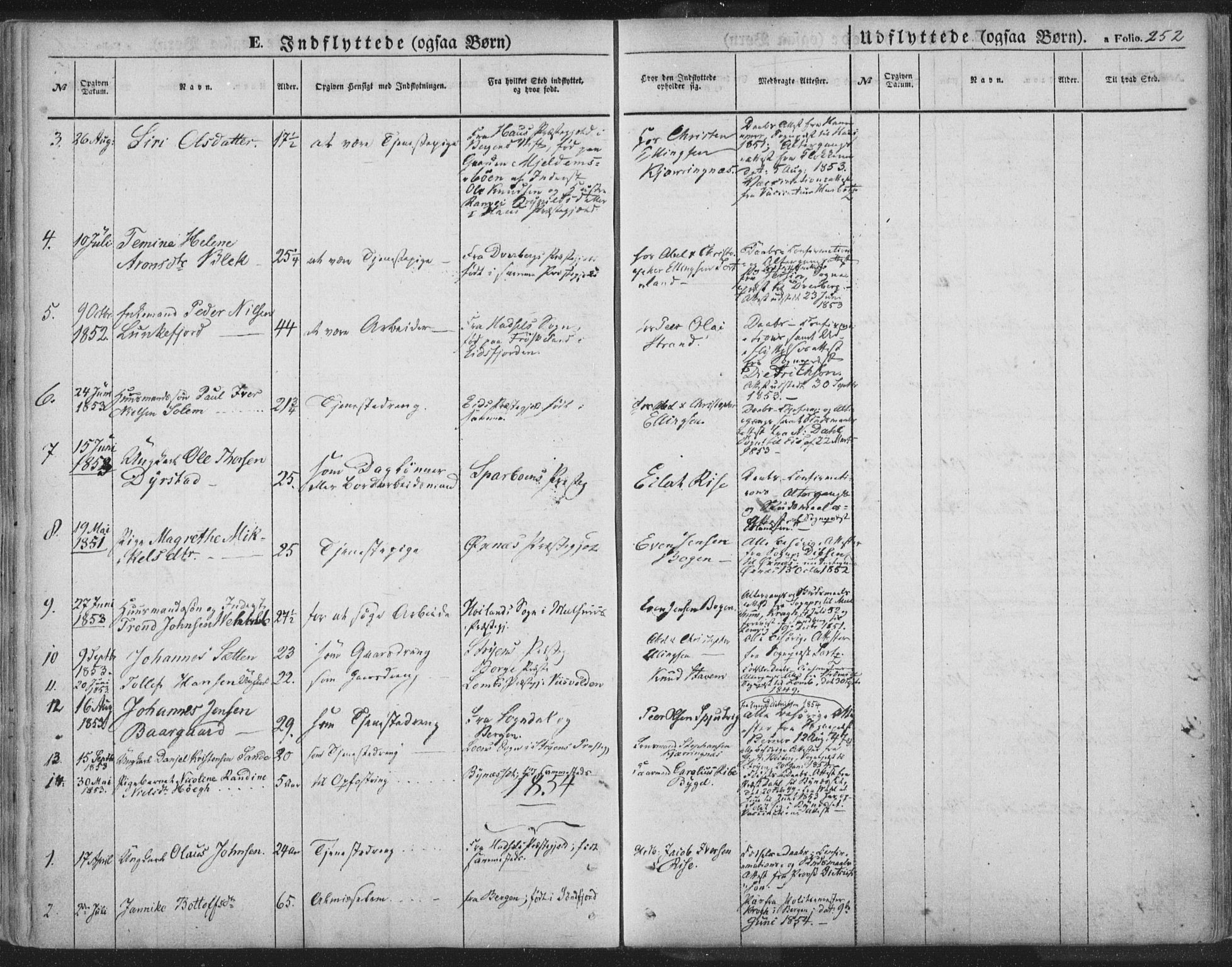 Ministerialprotokoller, klokkerbøker og fødselsregistre - Nordland, AV/SAT-A-1459/895/L1369: Ministerialbok nr. 895A04, 1852-1872, s. 252