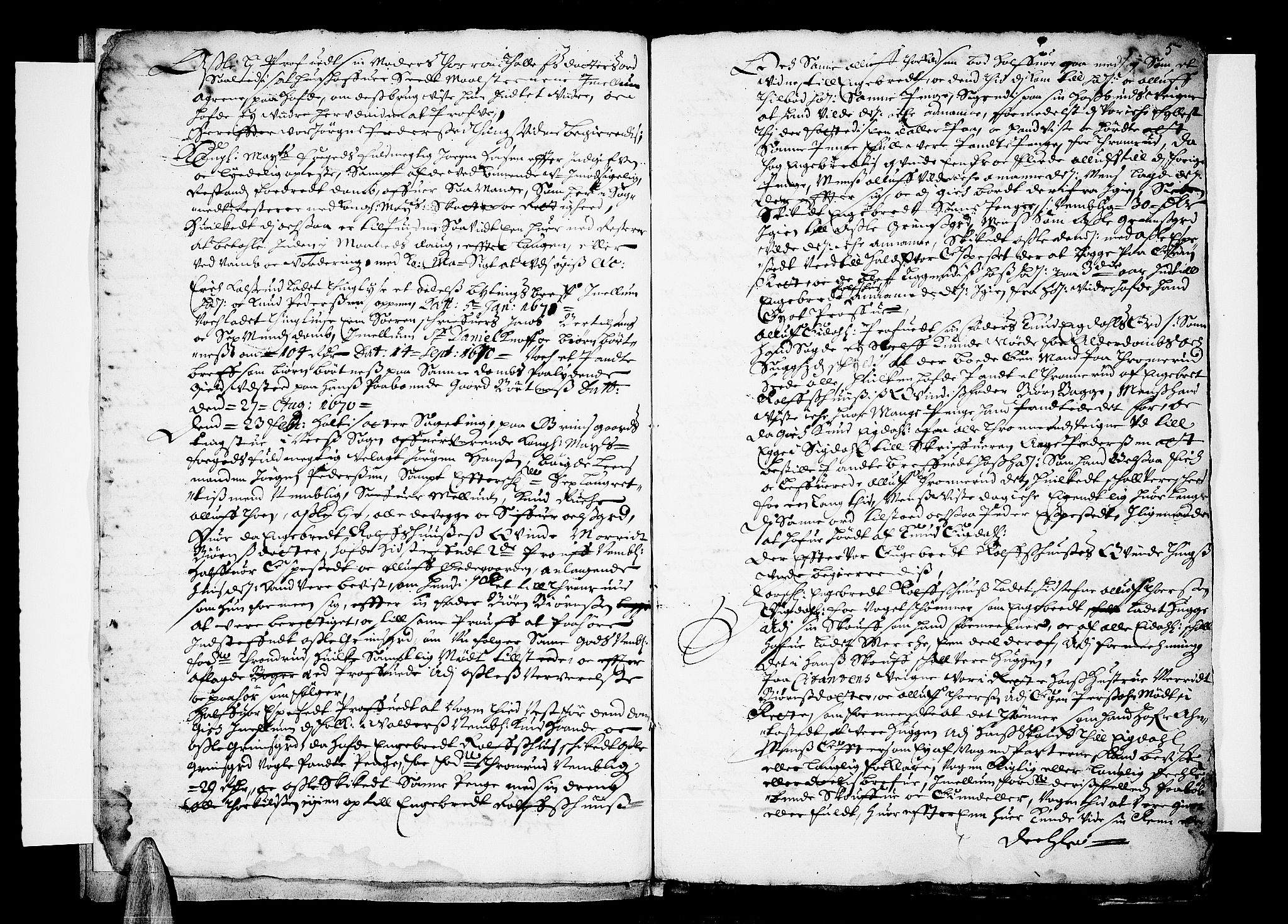 Ringerike og Hallingdal sorenskriveri, SAKO/A-81/F/Fa/Fab/L0002: Tingbok - Sorenskriveriet, 1672-1673, s. 5