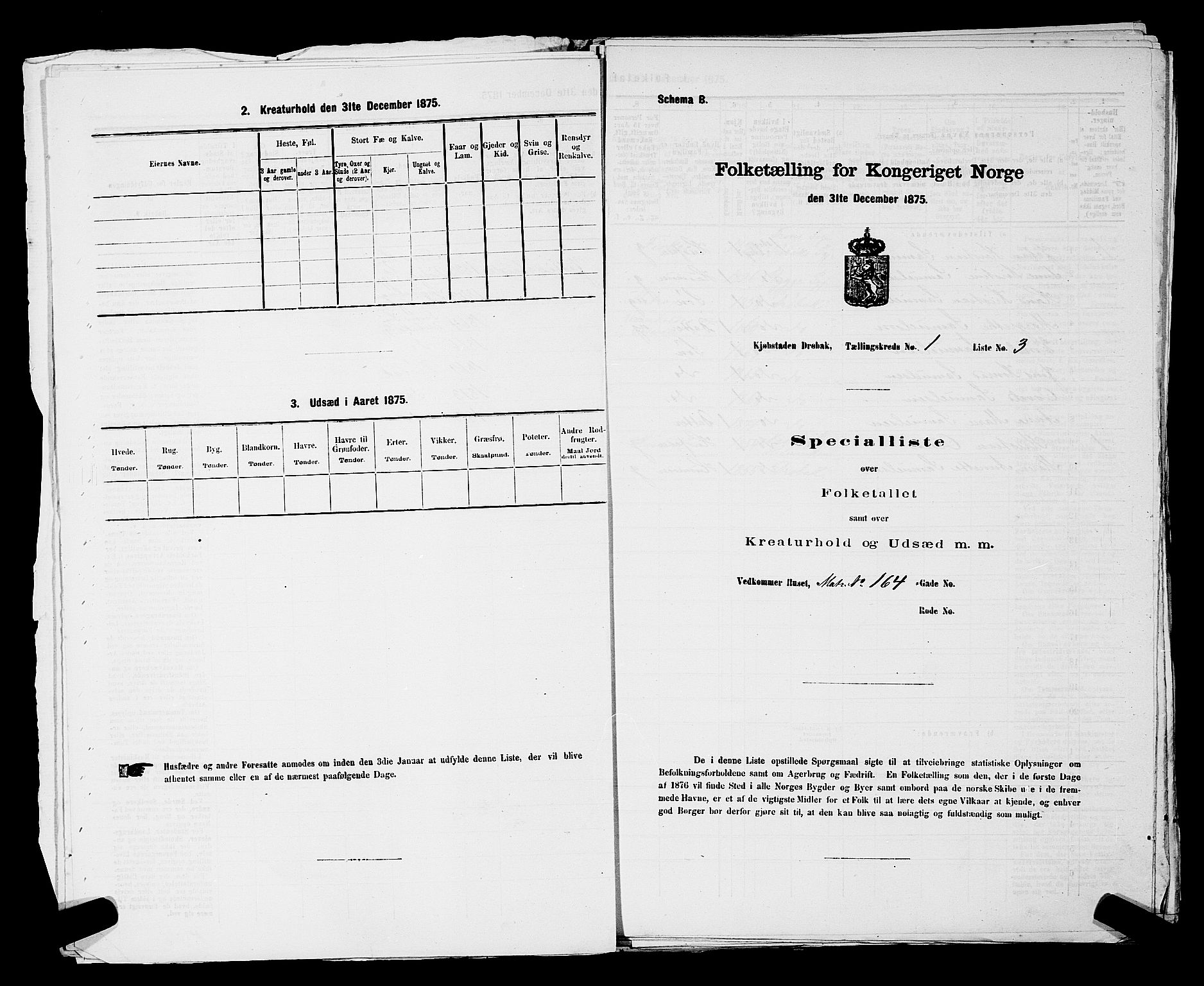 RA, Folketelling 1875 for 0203B Drøbak prestegjeld, Drøbak kjøpstad, 1875, s. 14