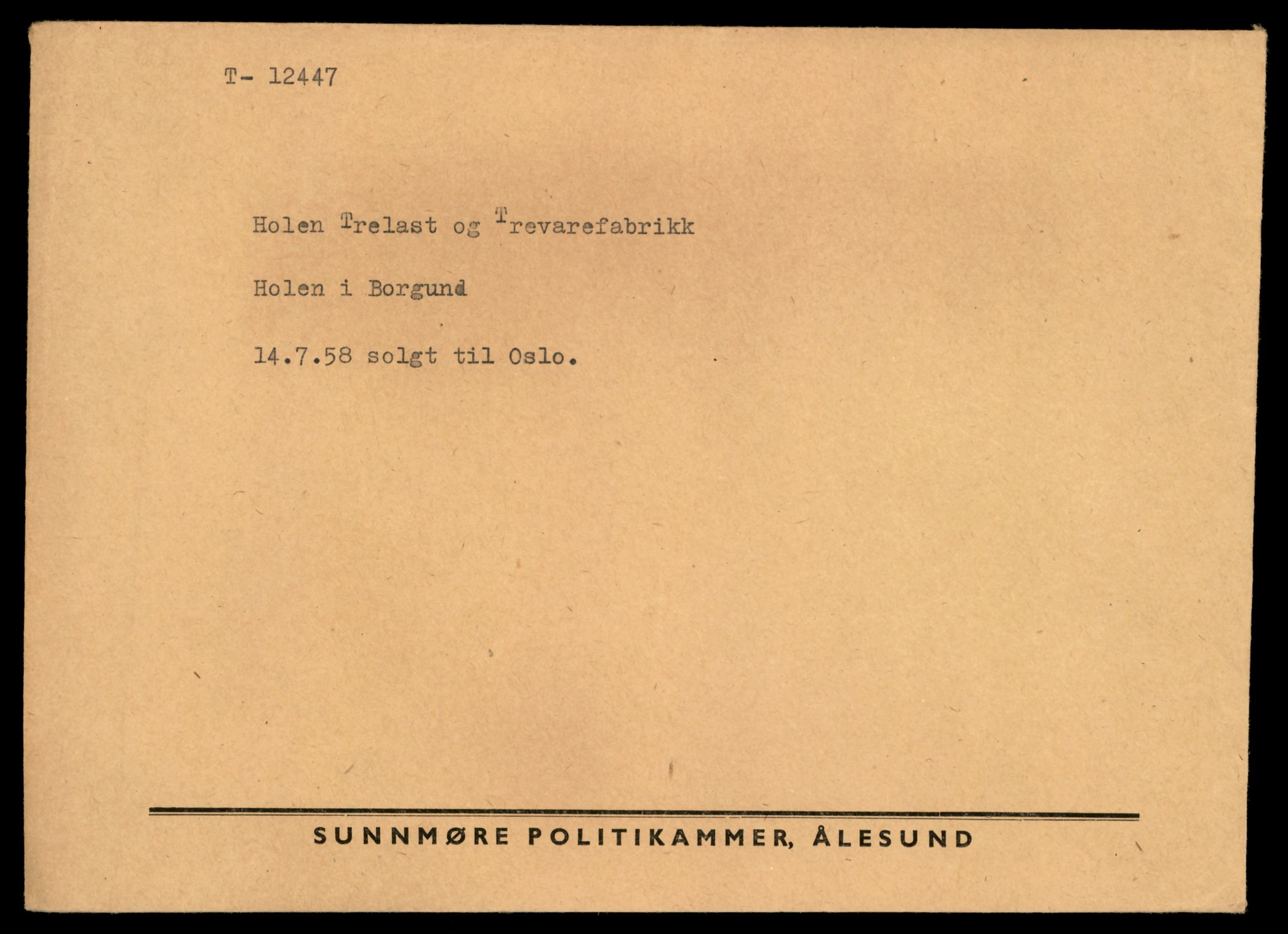 Møre og Romsdal vegkontor - Ålesund trafikkstasjon, AV/SAT-A-4099/F/Fe/L0033: Registreringskort for kjøretøy T 12151 - T 12474, 1927-1998, s. 3337