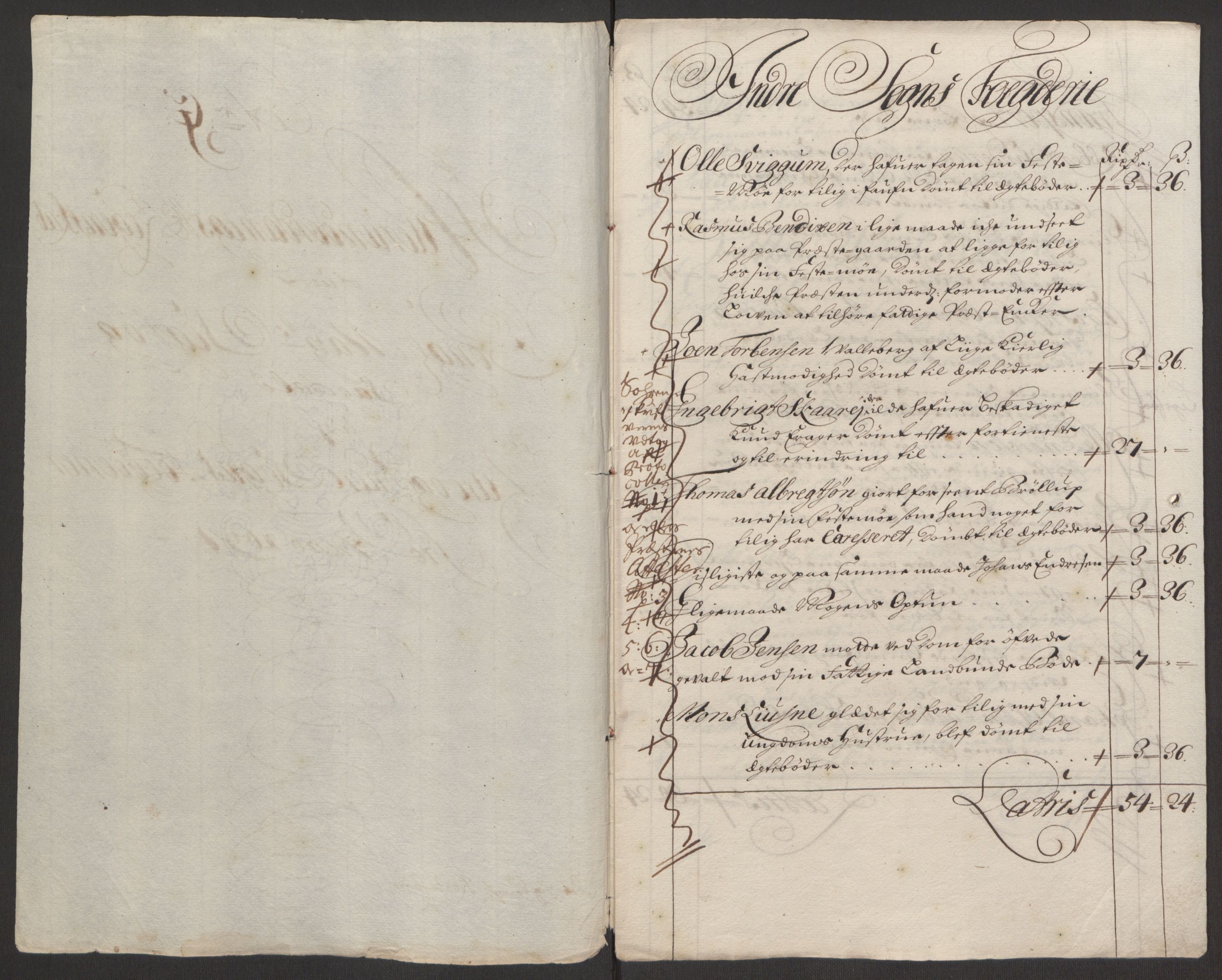 Rentekammeret inntil 1814, Reviderte regnskaper, Fogderegnskap, RA/EA-4092/R52/L3307: Fogderegnskap Sogn, 1693-1694, s. 436