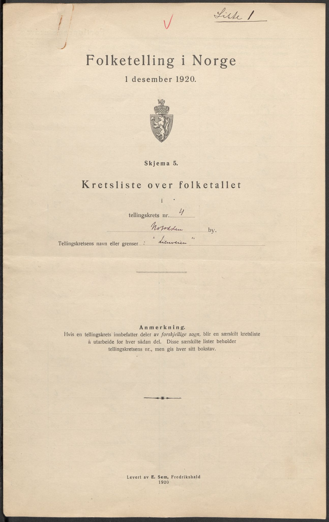 SAKO, Folketelling 1920 for 0807 Notodden kjøpstad, 1920, s. 17