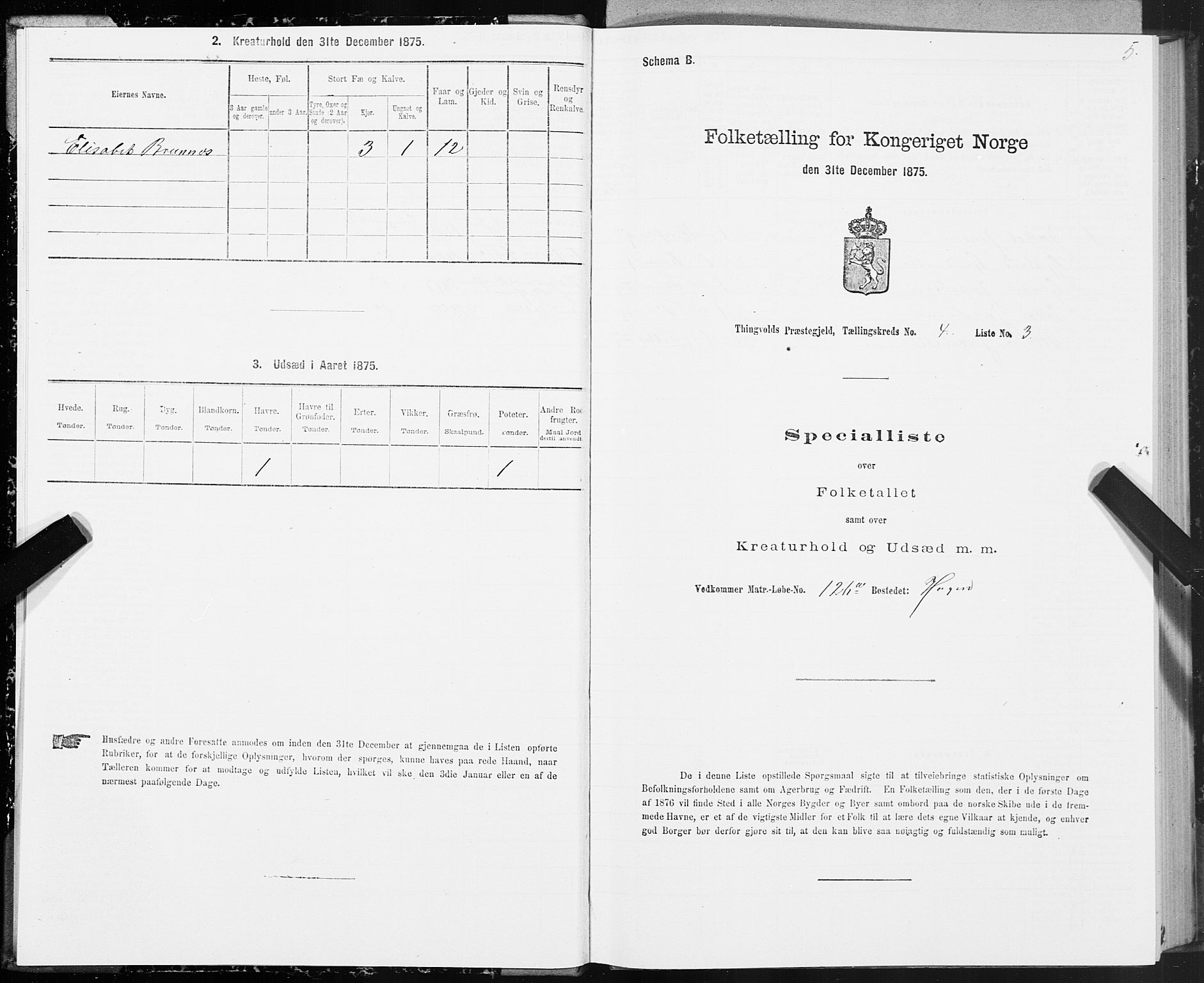 SAT, Folketelling 1875 for 1560P Tingvoll prestegjeld, 1875, s. 2005