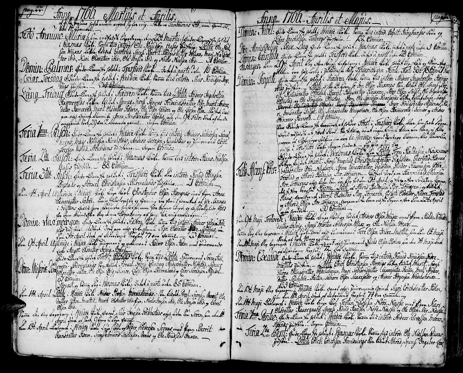Ministerialprotokoller, klokkerbøker og fødselsregistre - Møre og Romsdal, AV/SAT-A-1454/547/L0600: Ministerialbok nr. 547A02, 1765-1799, s. 22-23