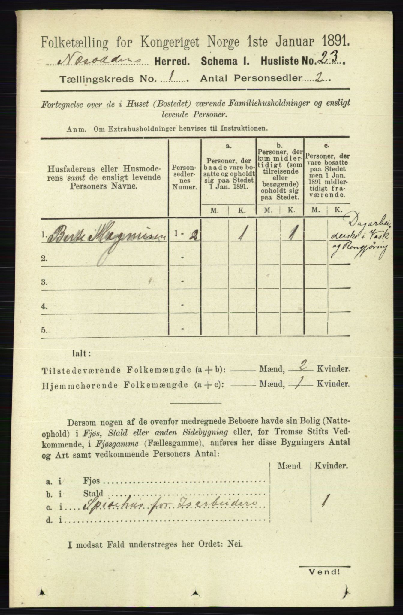 RA, Folketelling 1891 for 0216 Nesodden herred, 1891, s. 39