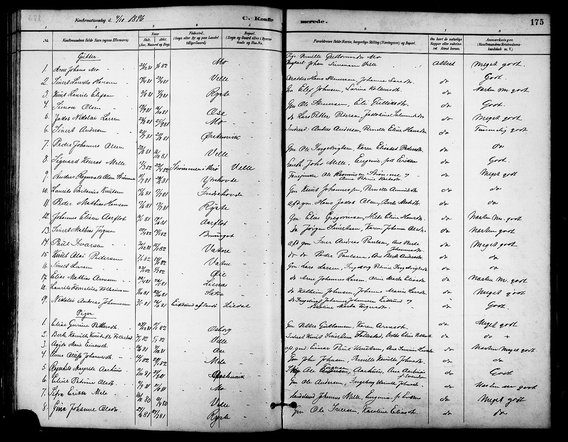 Ministerialprotokoller, klokkerbøker og fødselsregistre - Møre og Romsdal, AV/SAT-A-1454/513/L0189: Klokkerbok nr. 513C03, 1883-1904, s. 175