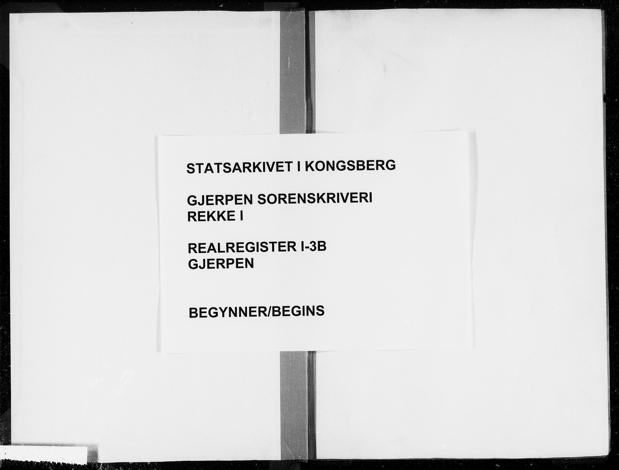 Gjerpen sorenskriveri, SAKO/A-216/G/Gb/Gba/L0003b: Panteregister nr. I 3b