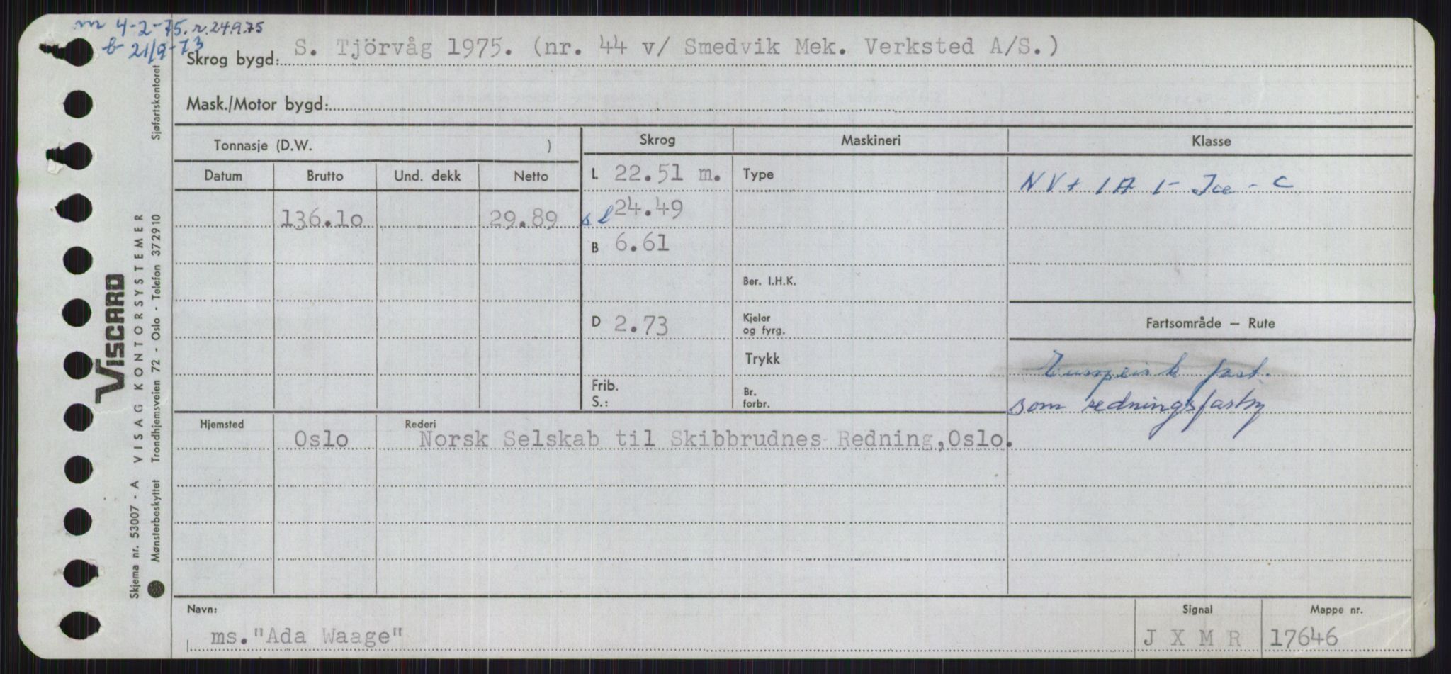 Sjøfartsdirektoratet med forløpere, Skipsmålingen, RA/S-1627/H/Ha/L0001/0001: Fartøy, A-Eig / Fartøy A-Bjøn, s. 19