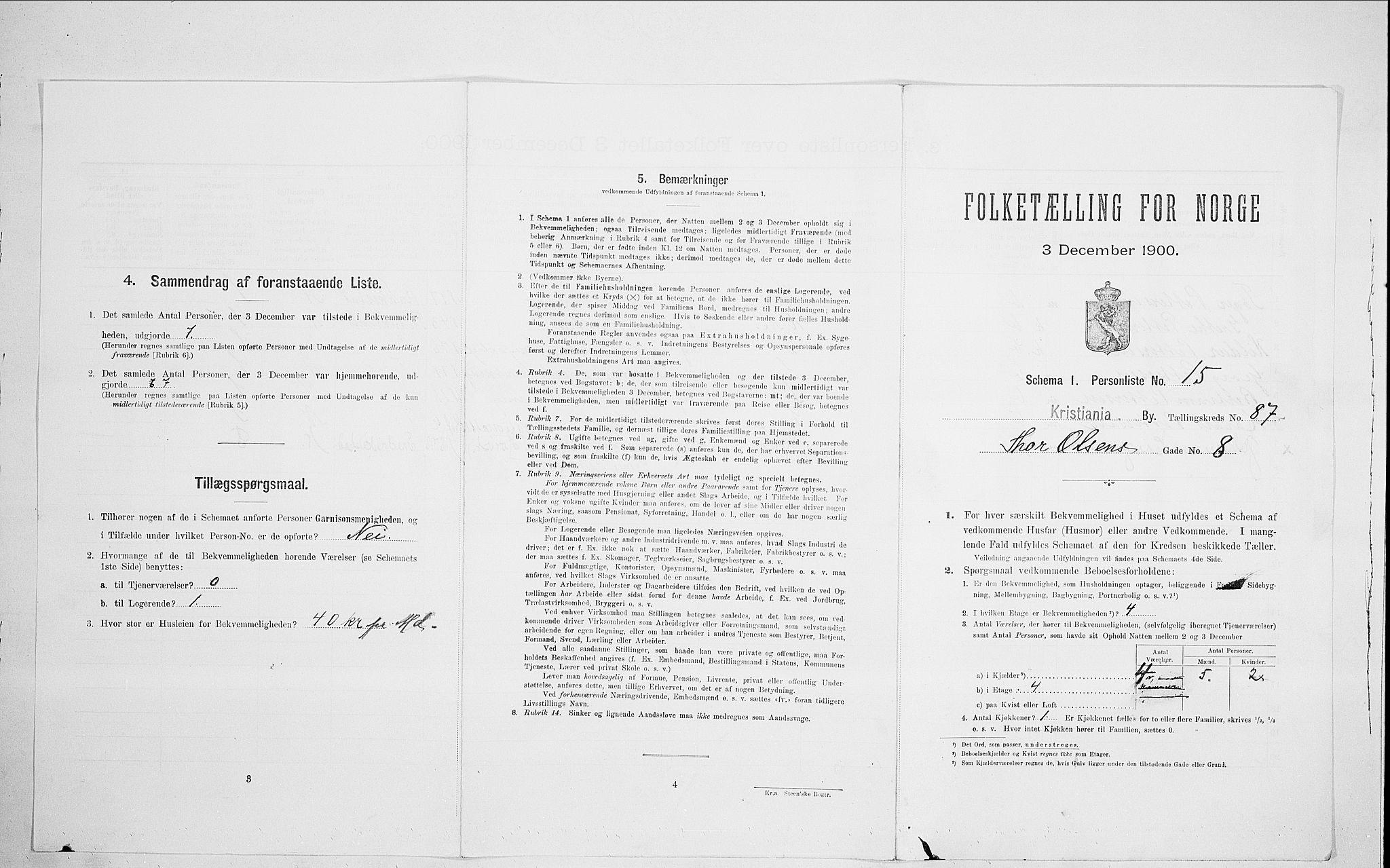 SAO, Folketelling 1900 for 0301 Kristiania kjøpstad, 1900, s. 97818
