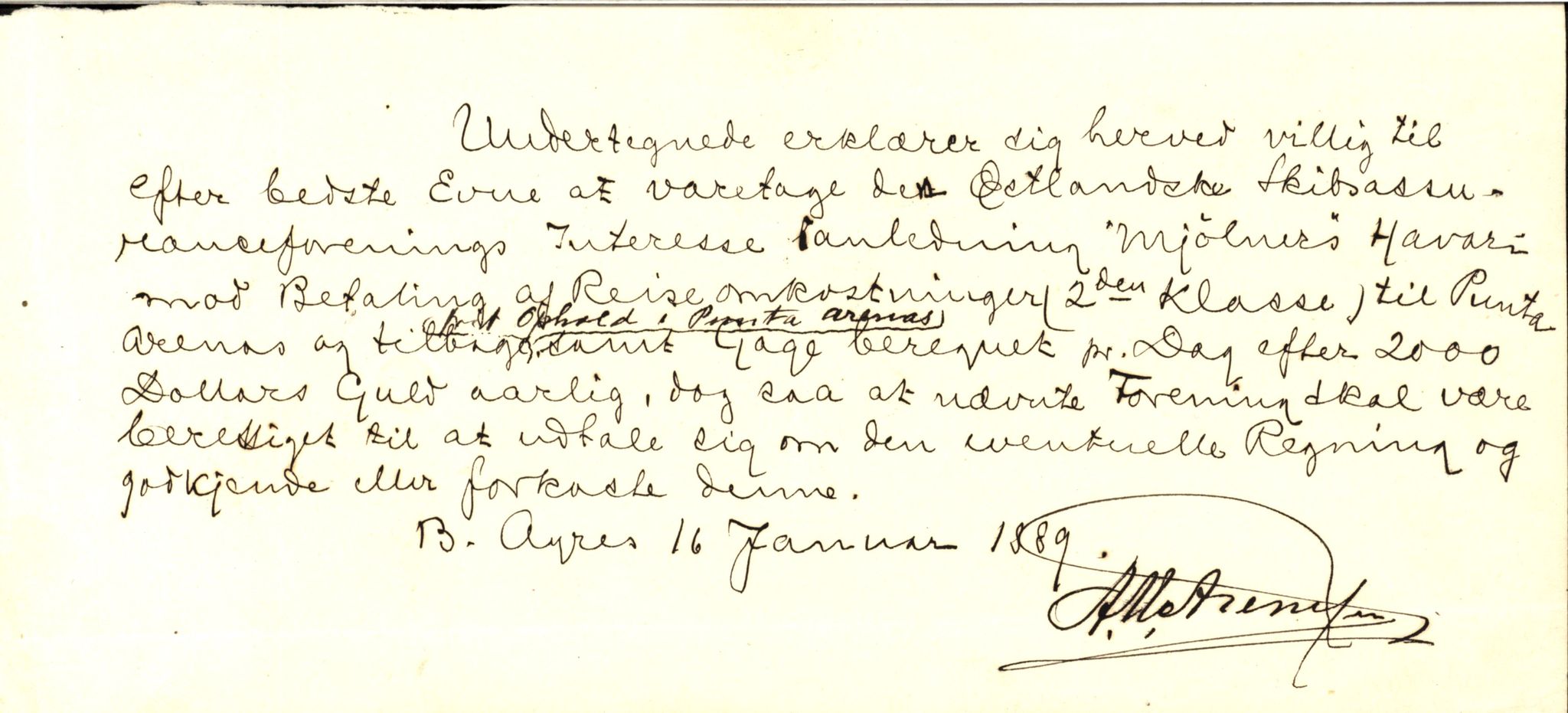 Pa 63 - Østlandske skibsassuranceforening, VEMU/A-1079/G/Ga/L0022/0007: Havaridokumenter / Nyassa, Mjølner, 1888, s. 93