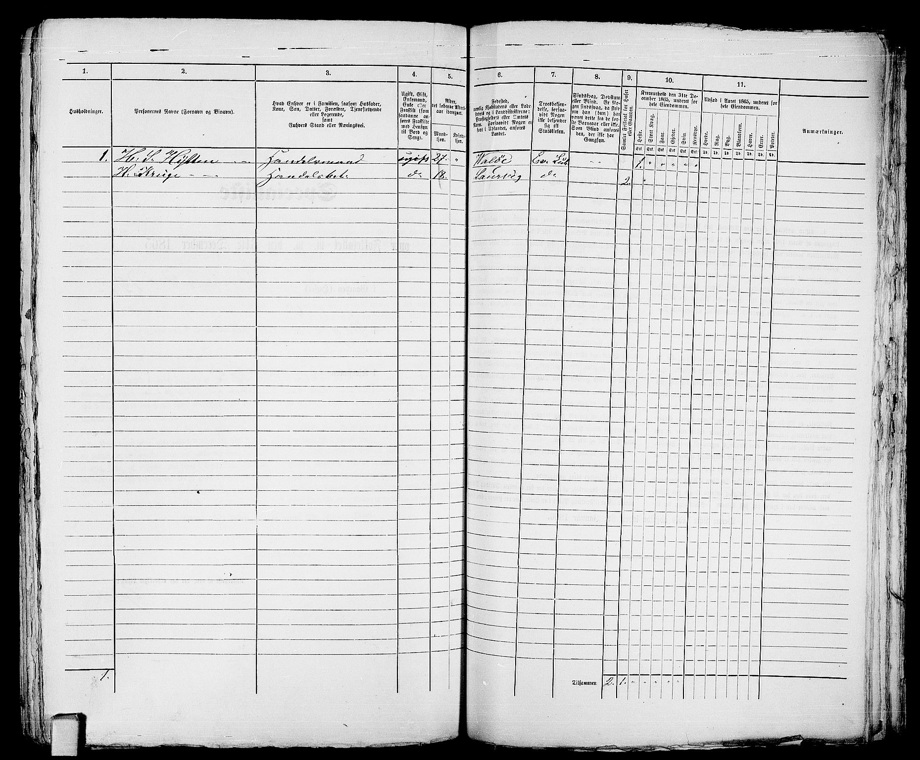 RA, Folketelling 1865 for 0706B Sandeherred prestegjeld, Sandefjord kjøpstad, 1865, s. 442