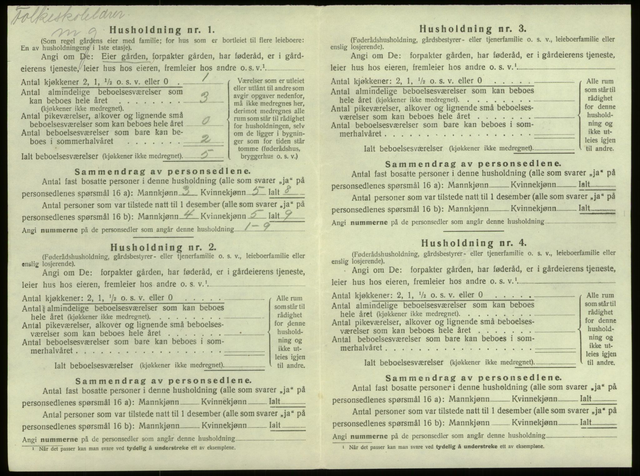 SAB, Folketelling 1920 for 1441 Selje herred, 1920, s. 501