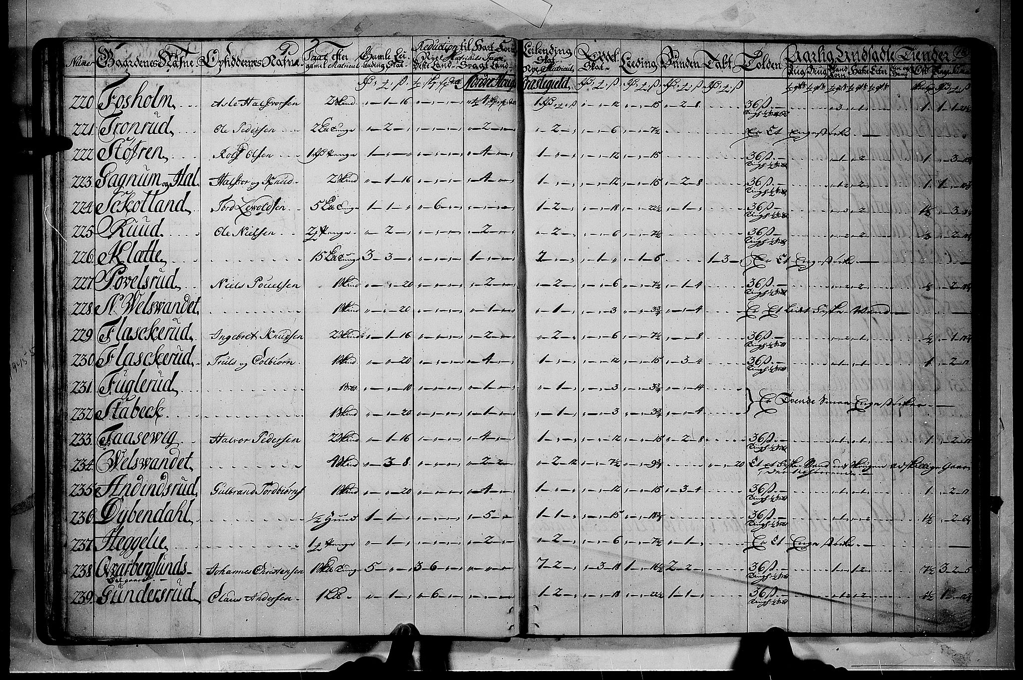 Rentekammeret inntil 1814, Realistisk ordnet avdeling, AV/RA-EA-4070/N/Nb/Nbf/L0110: Ringerike og Hallingdal matrikkelprotokoll, 1723, s. 17b-18a