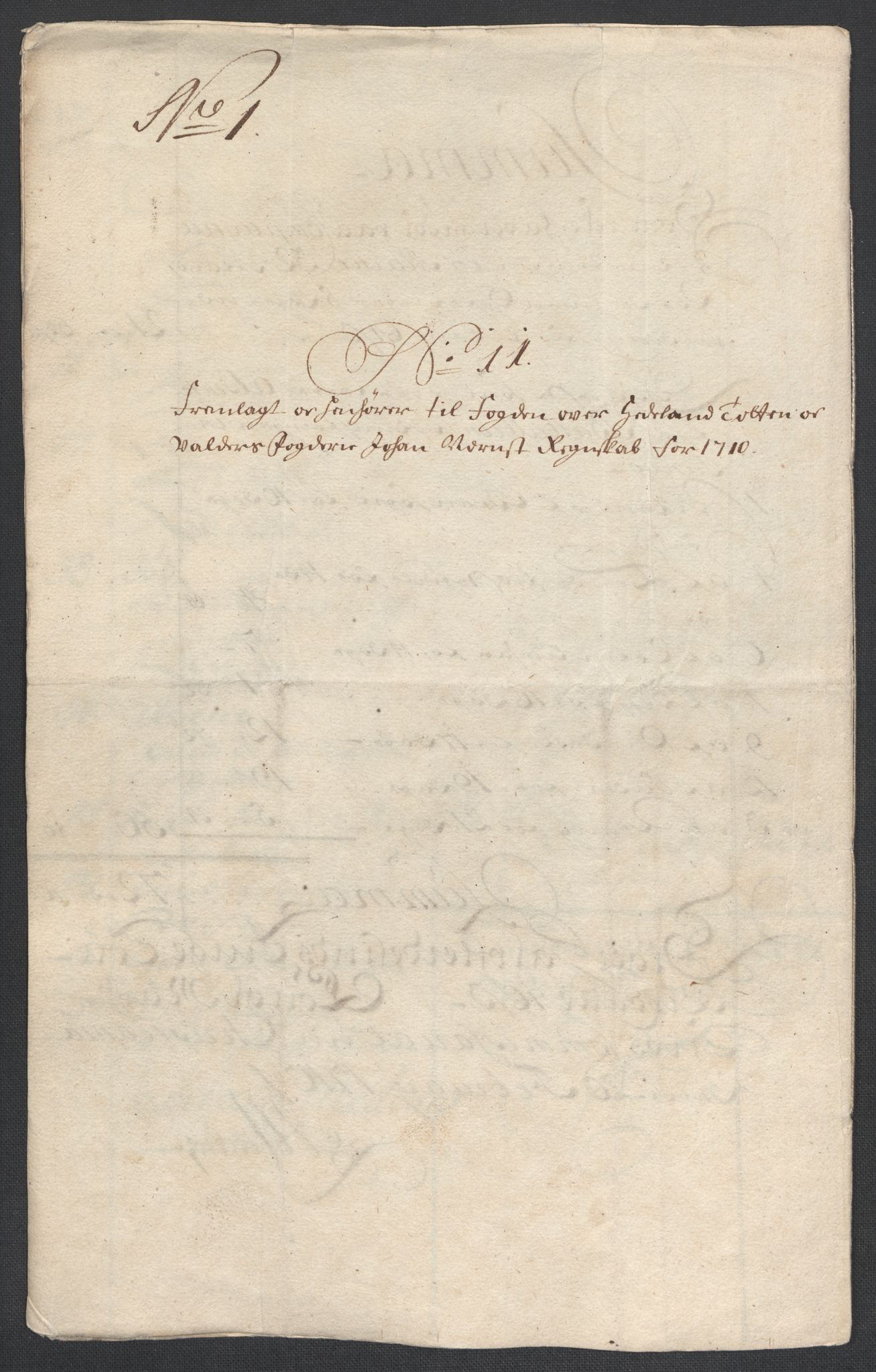 Rentekammeret inntil 1814, Reviderte regnskaper, Fogderegnskap, RA/EA-4092/R18/L1307: Fogderegnskap Hadeland, Toten og Valdres, 1710, s. 47