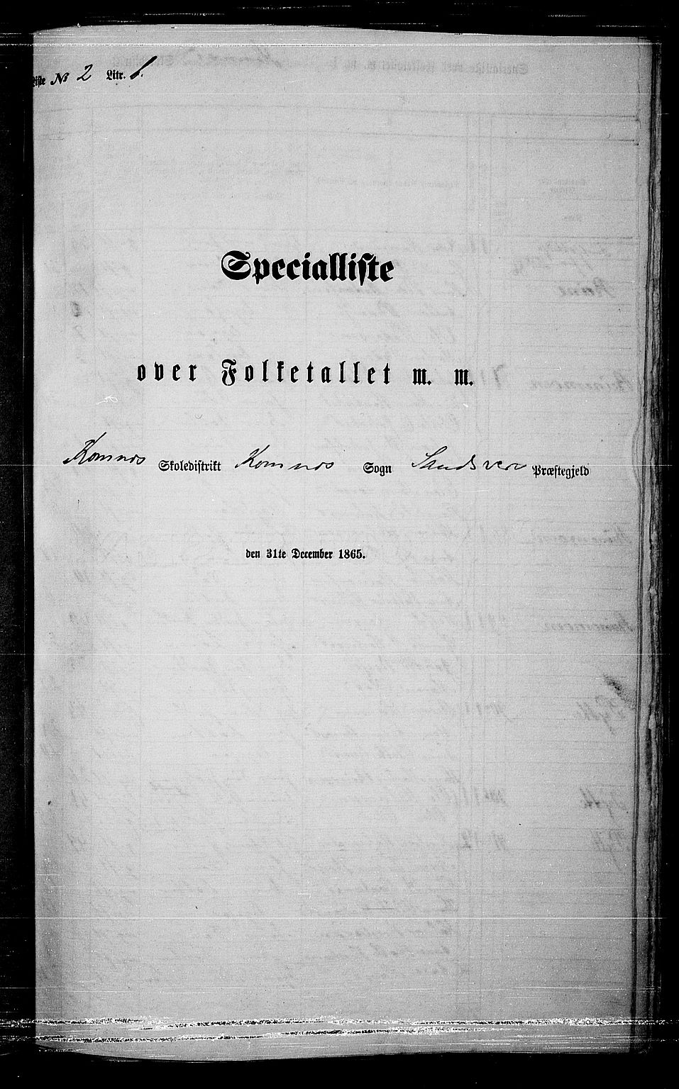 RA, Folketelling 1865 for 0629P Sandsvær prestegjeld, 1865, s. 39