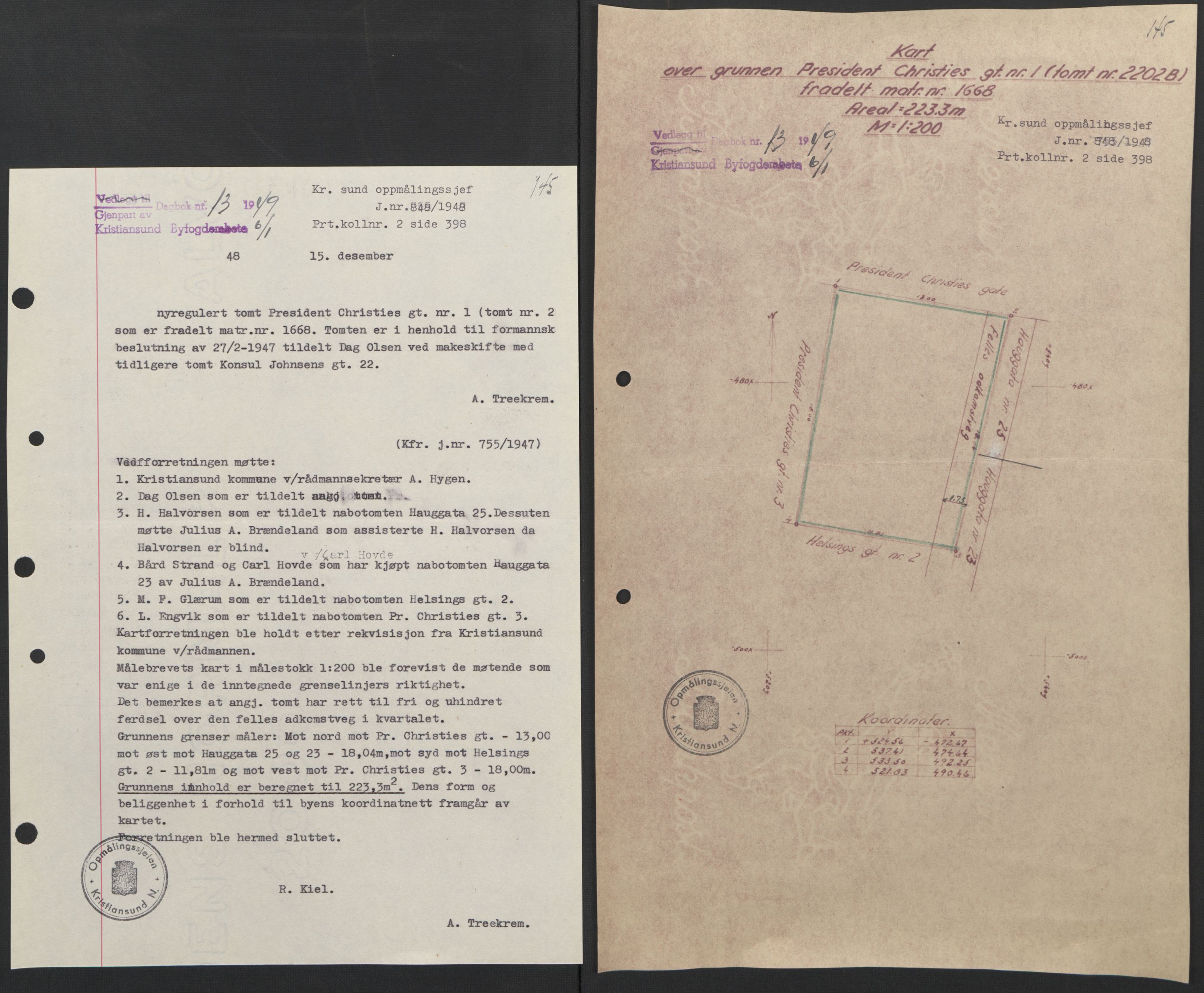 Kristiansund byfogd, SAT/A-4587/A/27: Pantebok nr. 42, 1947-1950, Dagboknr: 13/1949