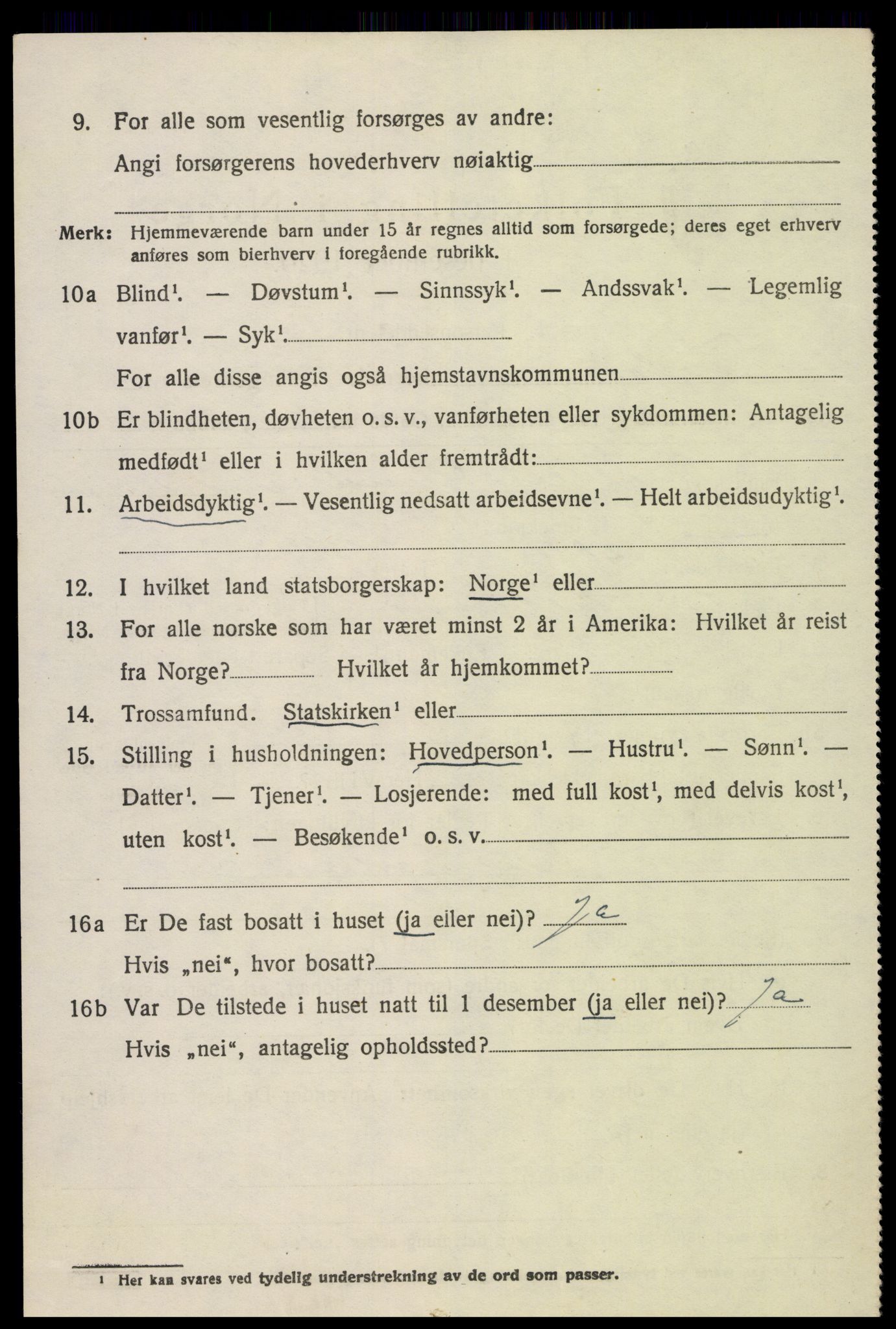 SAK, Folketelling 1920 for 0931 Tovdal herred, 1920, s. 332
