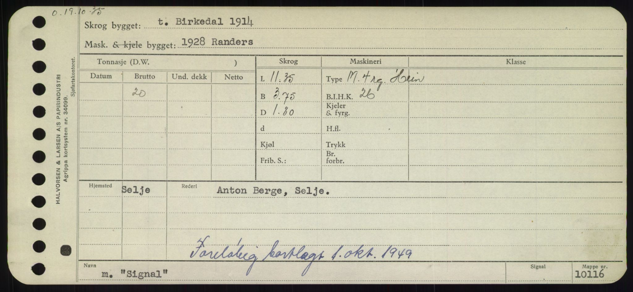 Sjøfartsdirektoratet med forløpere, Skipsmålingen, AV/RA-S-1627/H/Hd/L0033: Fartøy, Sevi-Sjø, s. 73