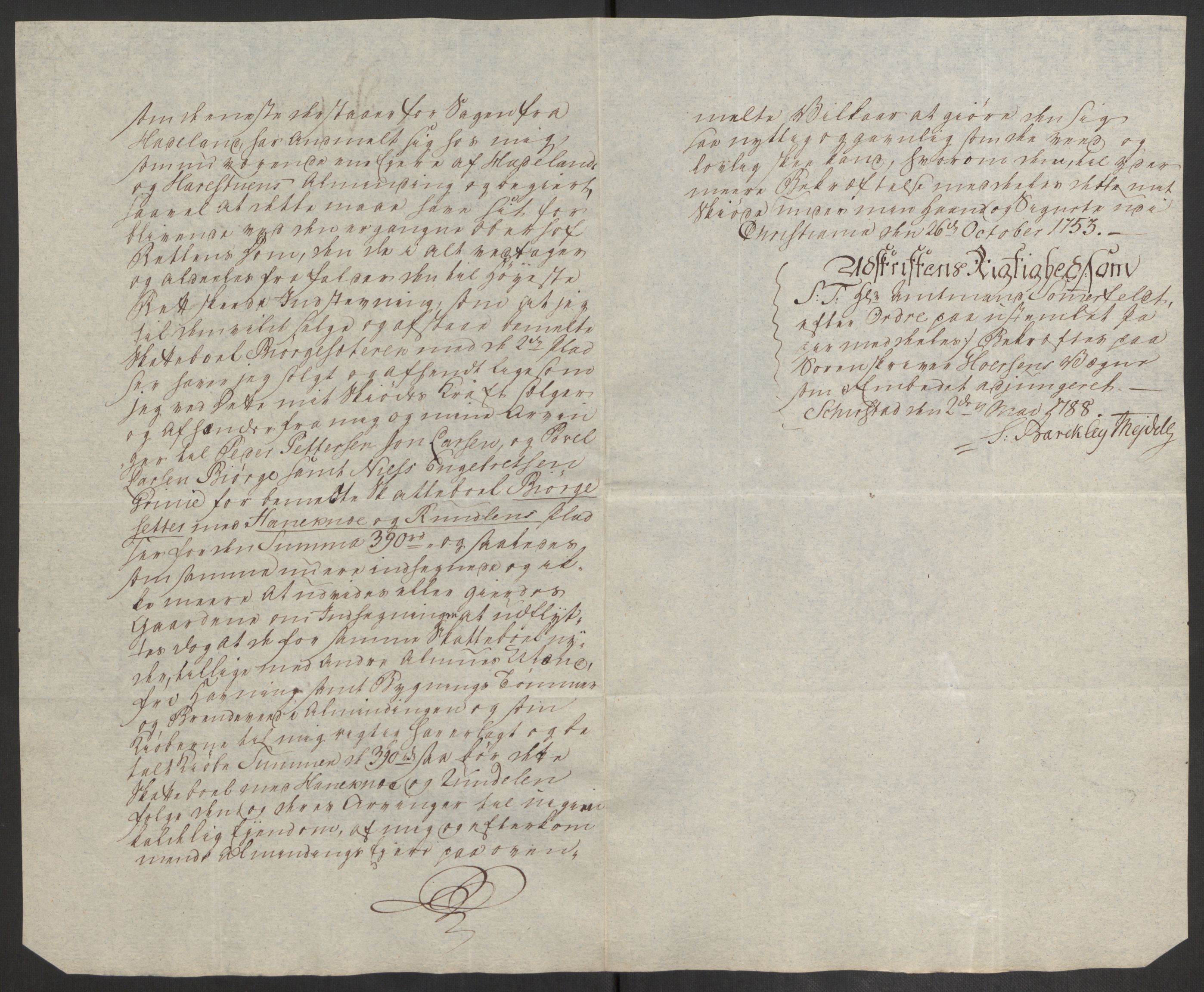 Rentekammeret inntil 1814, Reviderte regnskaper, Fogderegnskap, AV/RA-EA-4092/R19/L1374: Fogderegnskap Toten, Hadeland og Vardal, 1787, s. 499