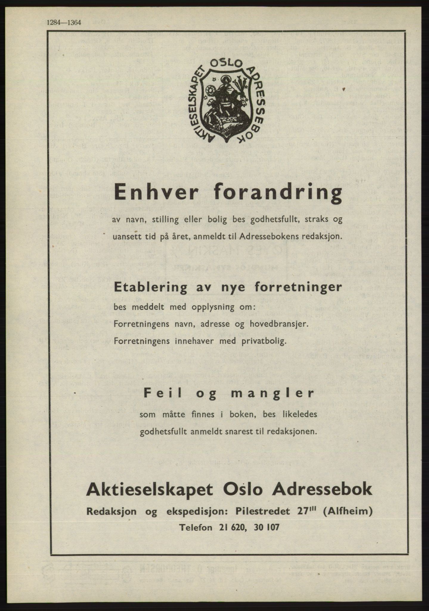 Kristiania/Oslo adressebok, PUBL/-, 1945, s. 1280