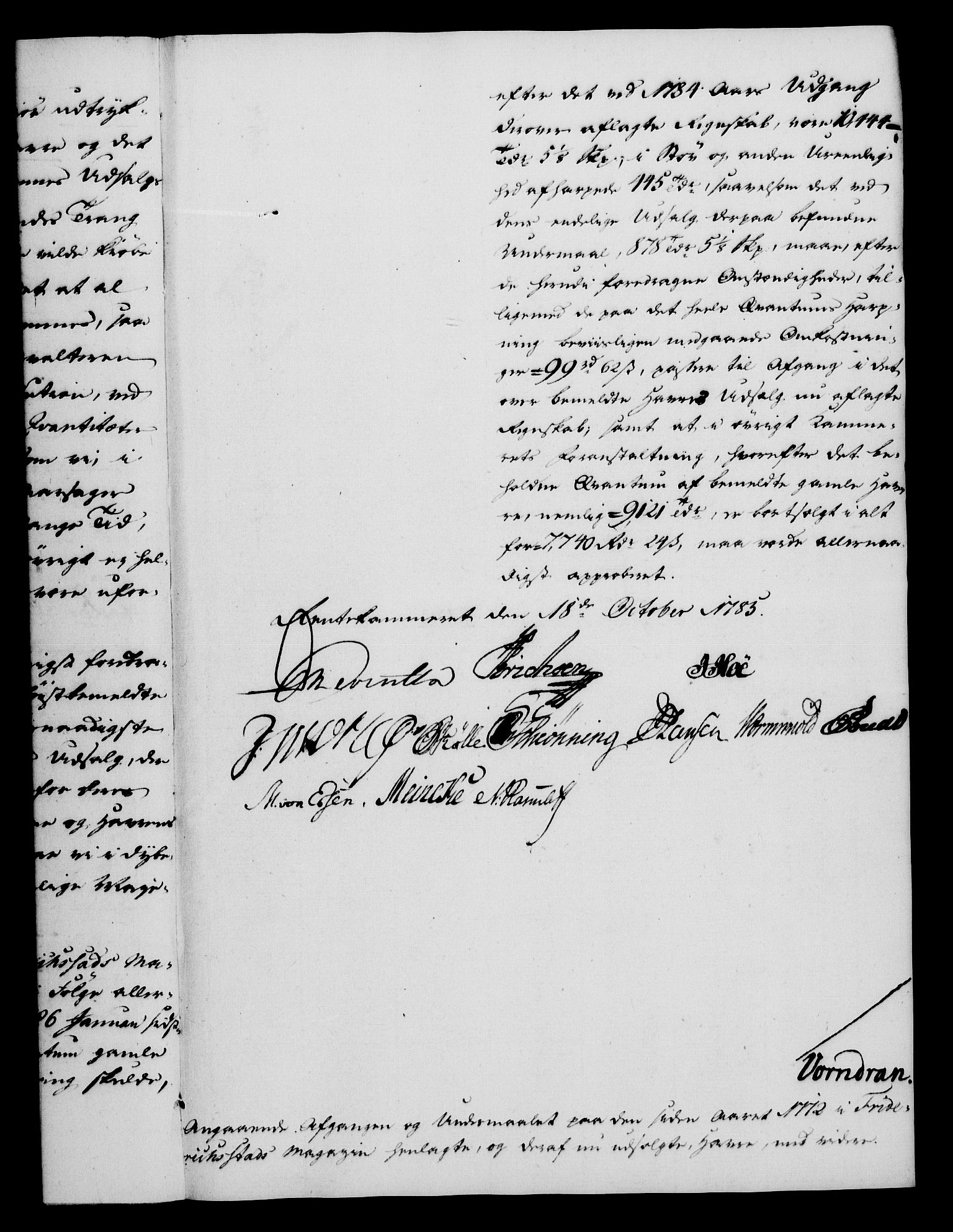 Rentekammeret, Kammerkanselliet, RA/EA-3111/G/Gf/Gfa/L0067: Norsk relasjons- og resolusjonsprotokoll (merket RK 52.67), 1785, s. 885
