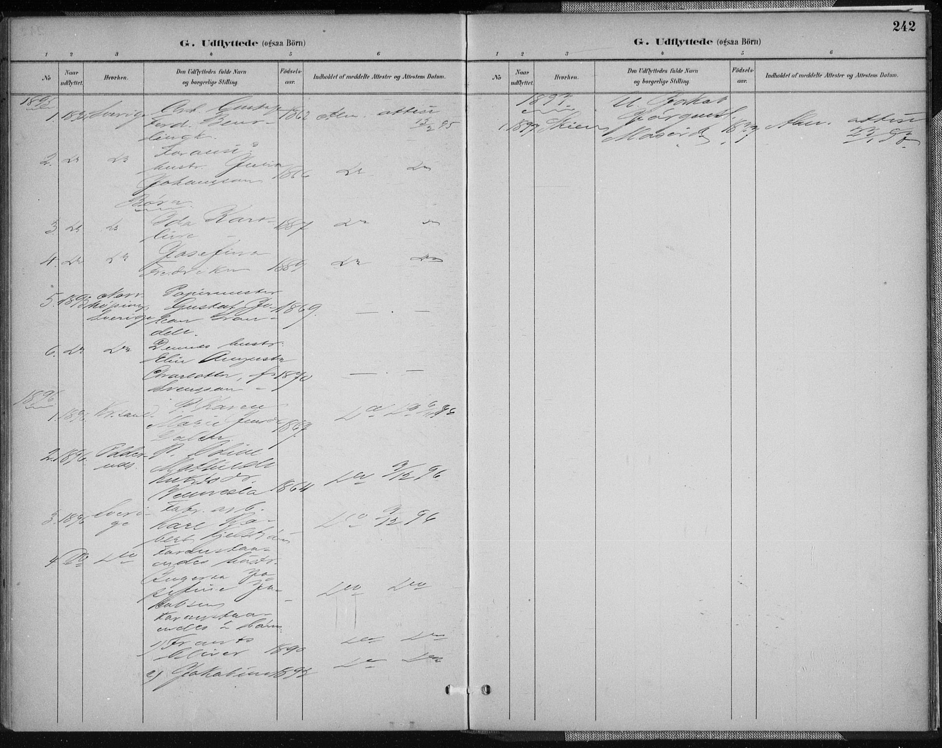 Vennesla sokneprestkontor, SAK/1111-0045/Fa/Fab/L0004: Ministerialbok nr. A 4, 1884-1896, s. 242