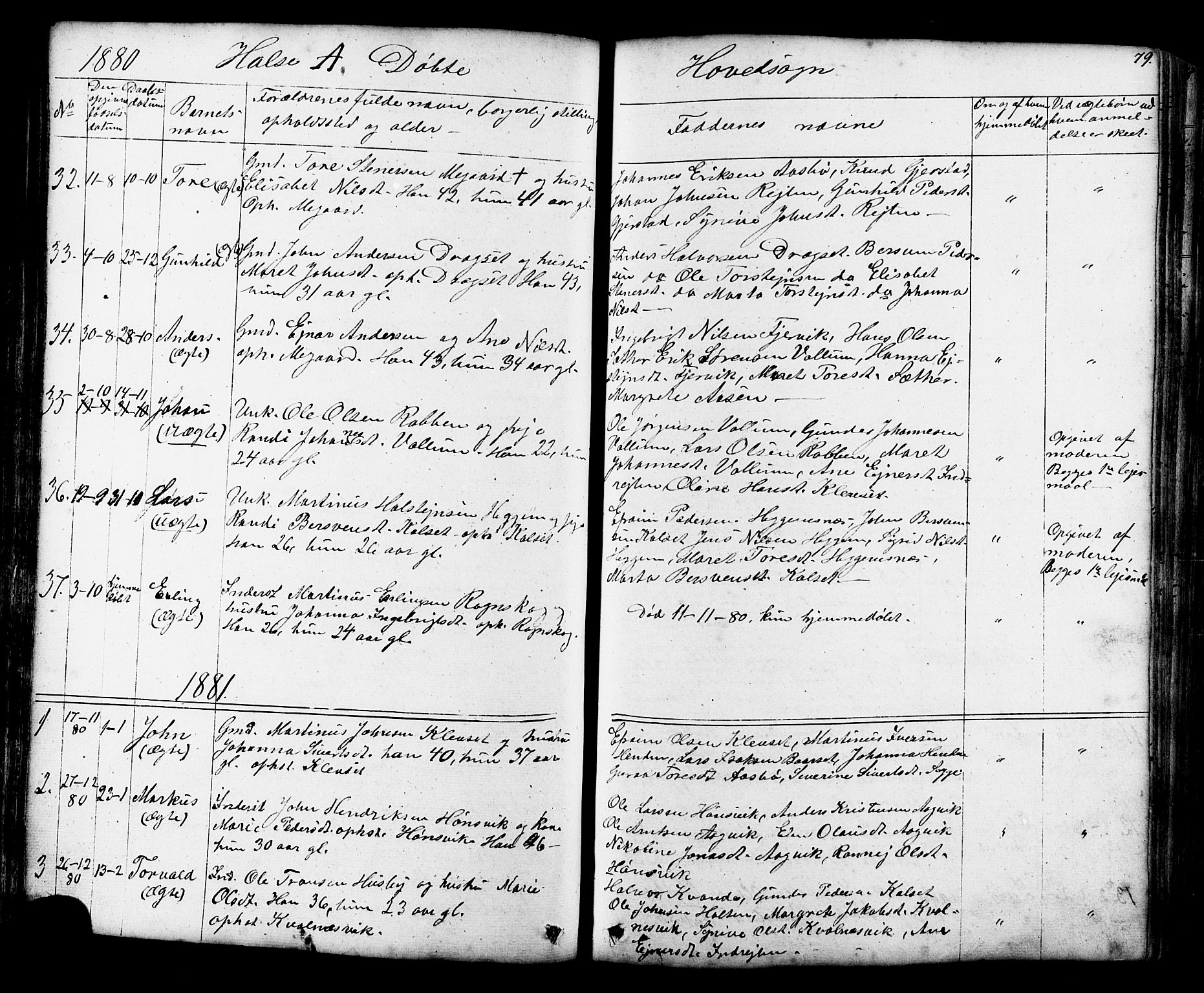Ministerialprotokoller, klokkerbøker og fødselsregistre - Møre og Romsdal, AV/SAT-A-1454/576/L0890: Klokkerbok nr. 576C01, 1837-1908, s. 79